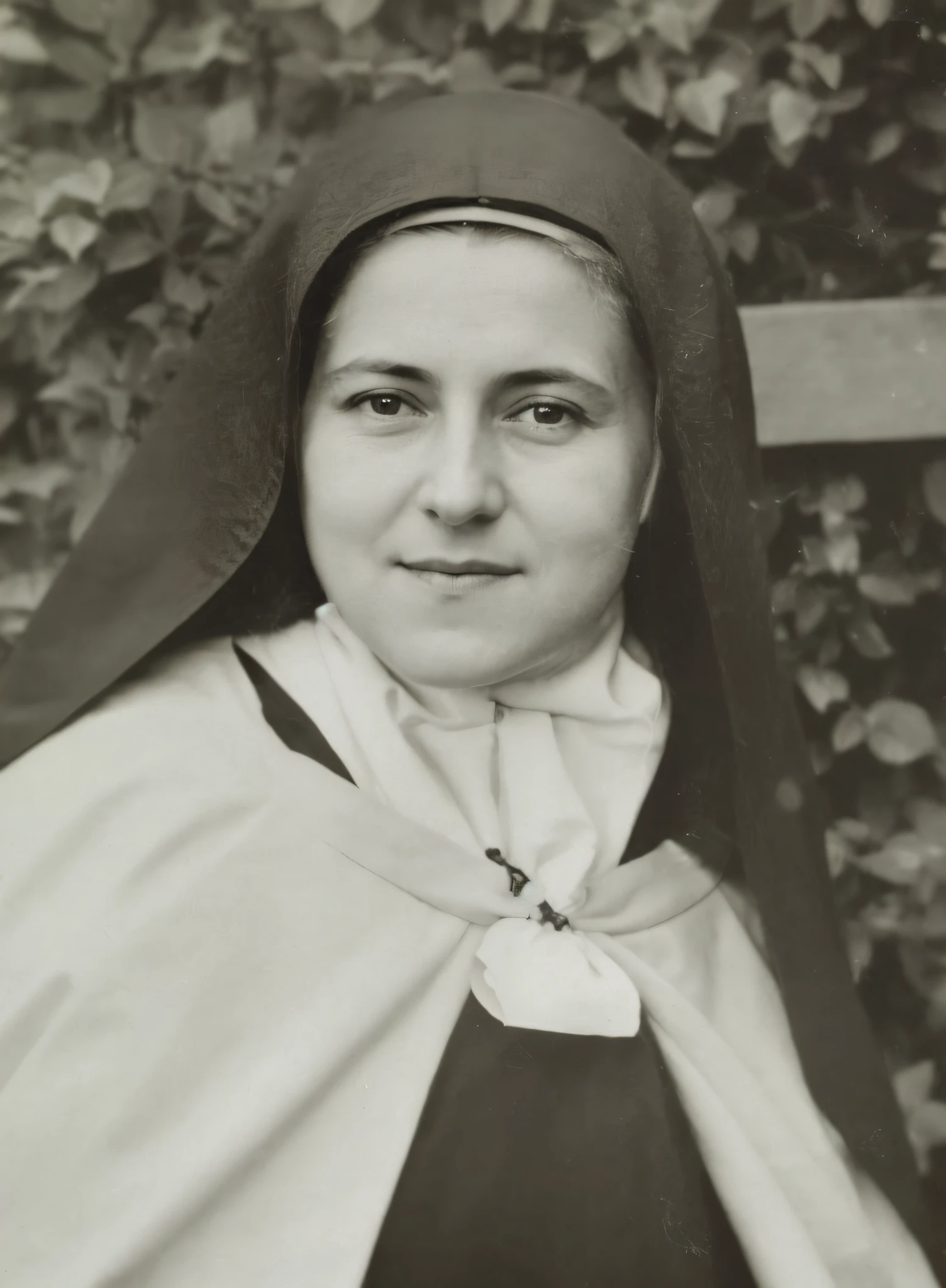 a black and white photo of a nun in a nun's robes, majestic saint woman, nun, portrait gracious saint, unknown artist, mother theresa, saint woman, frida castelli, inspired by Mary Elizabeth Price, photographic still, inspired by Louise Abbéma, portrait close - up, 1930s photograph, portrait n - 9, magdalena radziej