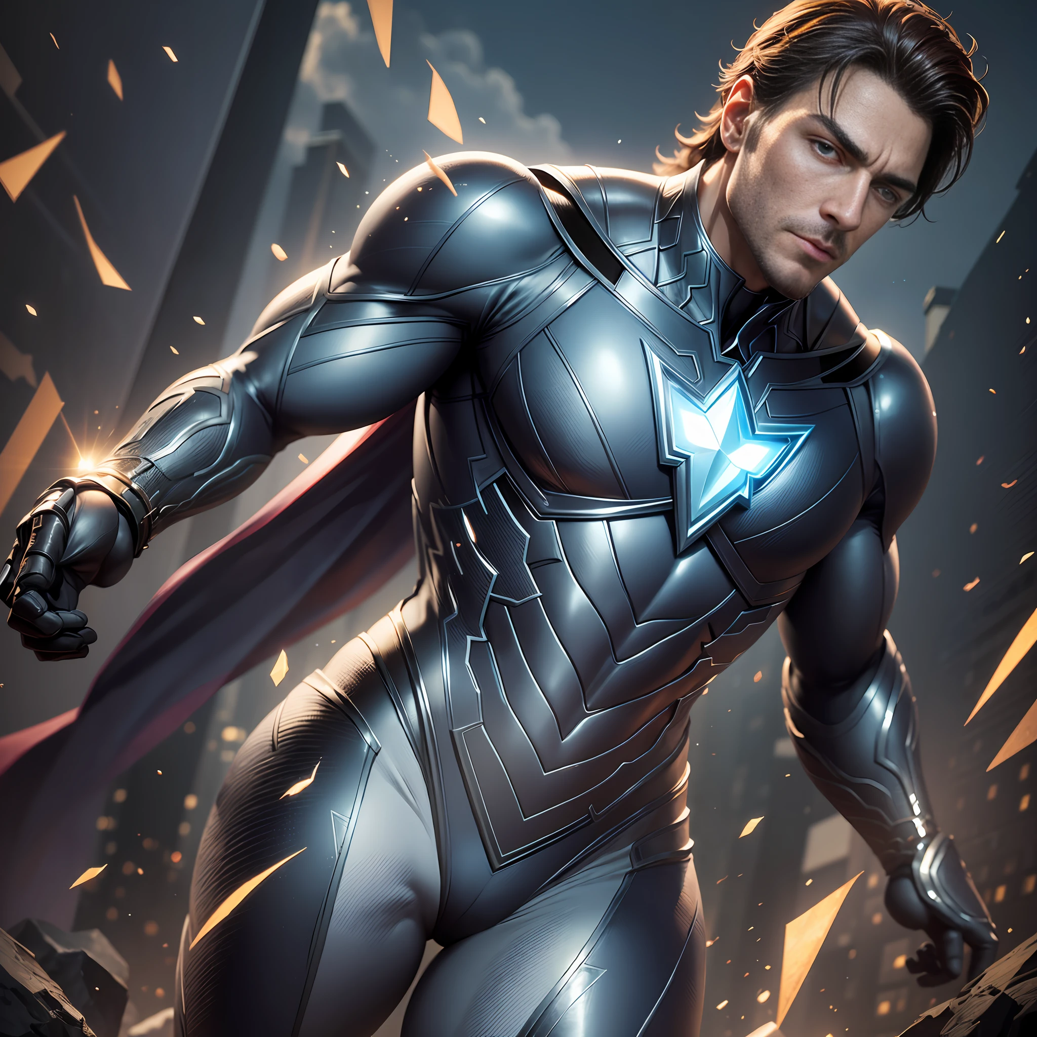 Although a very handsome man, his whole body is realistic,  Superhero Scopion Man Action Scopion3DLogo Amazing Movie Highly Detailed Detailed Face Detailed Suit Cgi 8k High Resolution --auto --s2