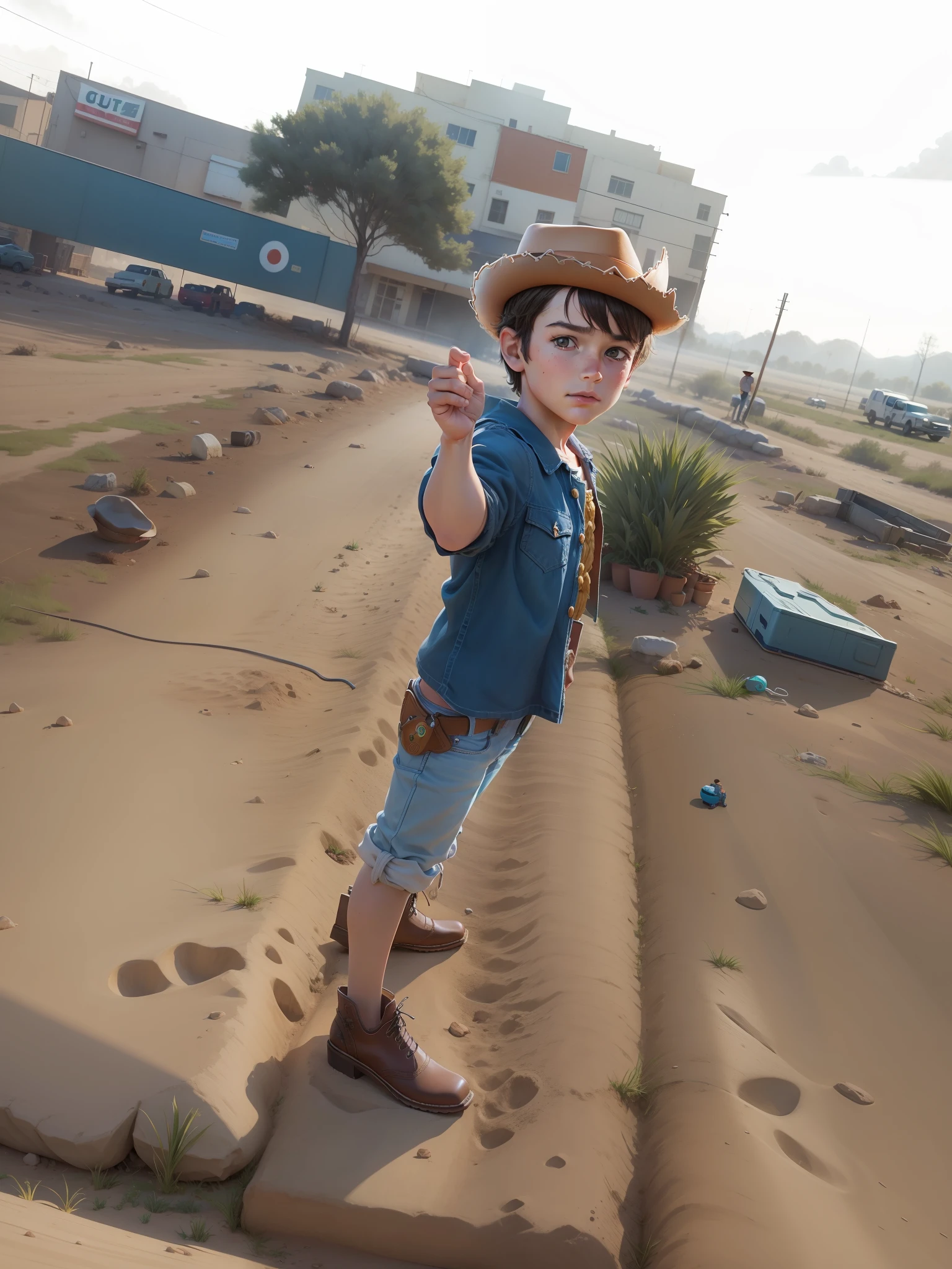 Put the cowboy boy, put toy story characters
