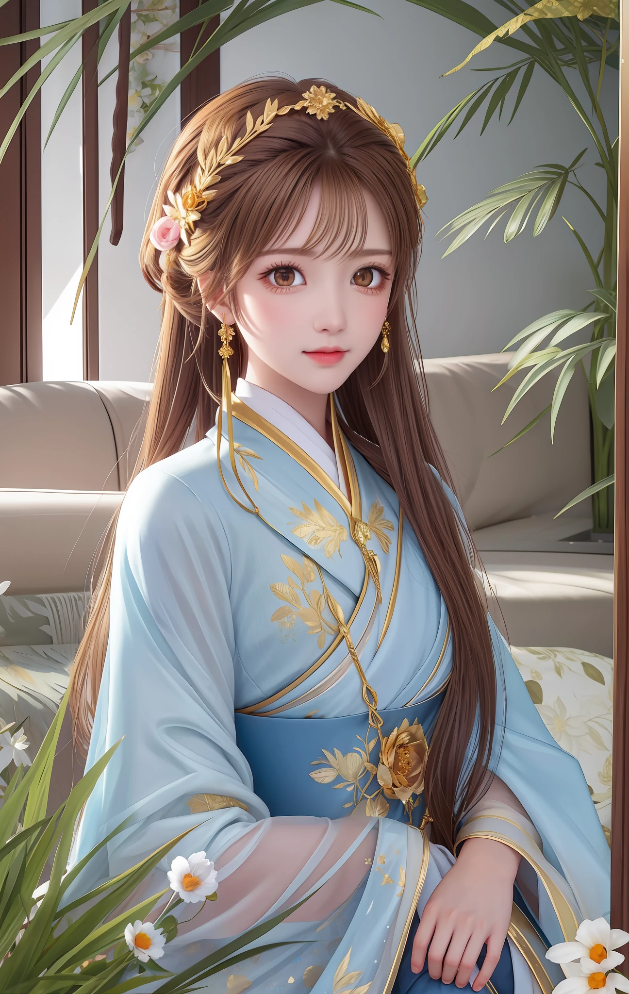 (Beautiful High Detail), (Golden Brown Eyes)