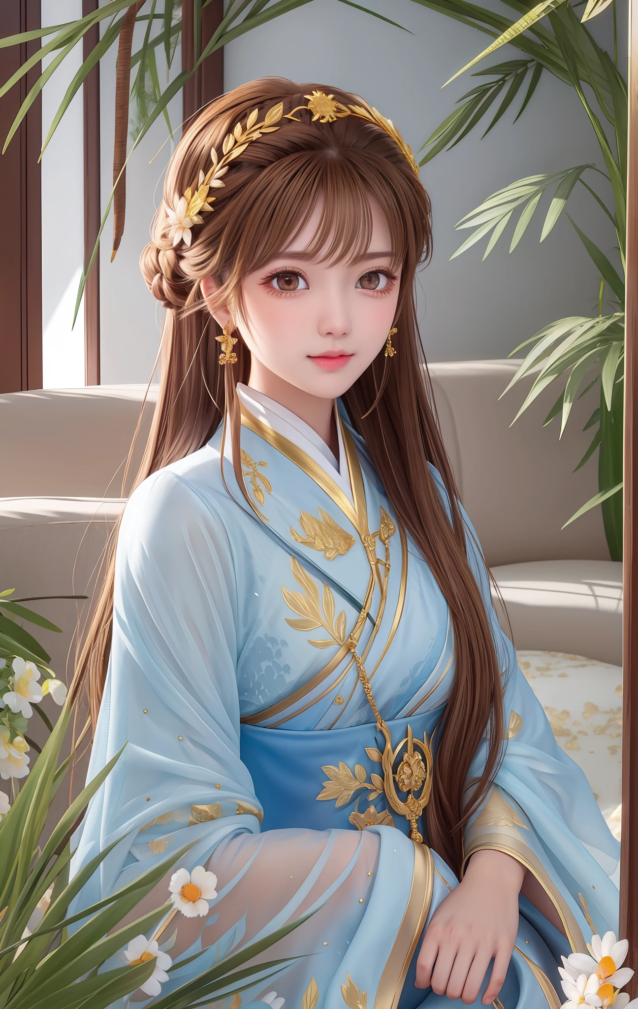 (Beautiful High Detail), (Golden Brown Eyes)