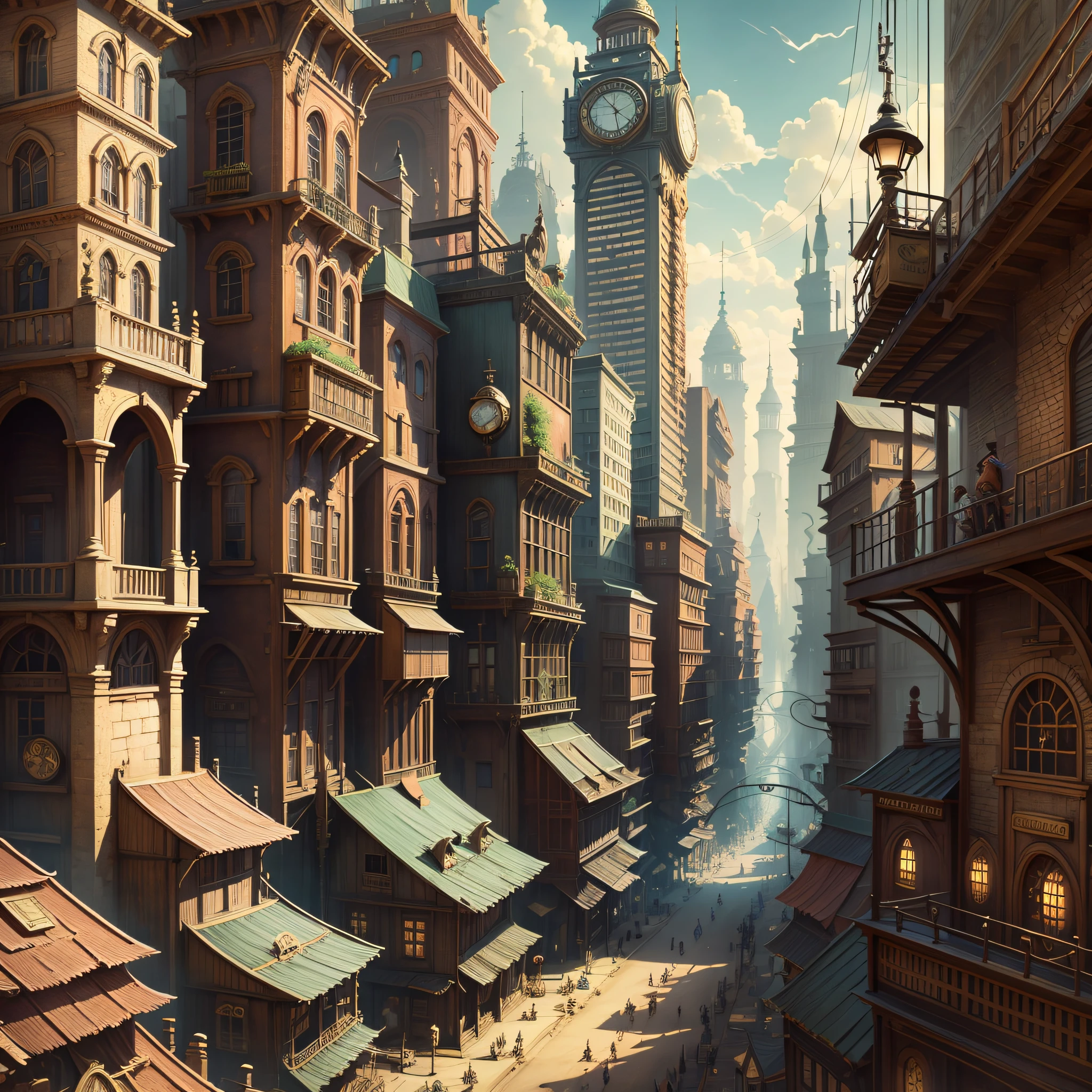 steampunk city wallpaper --auto --s2