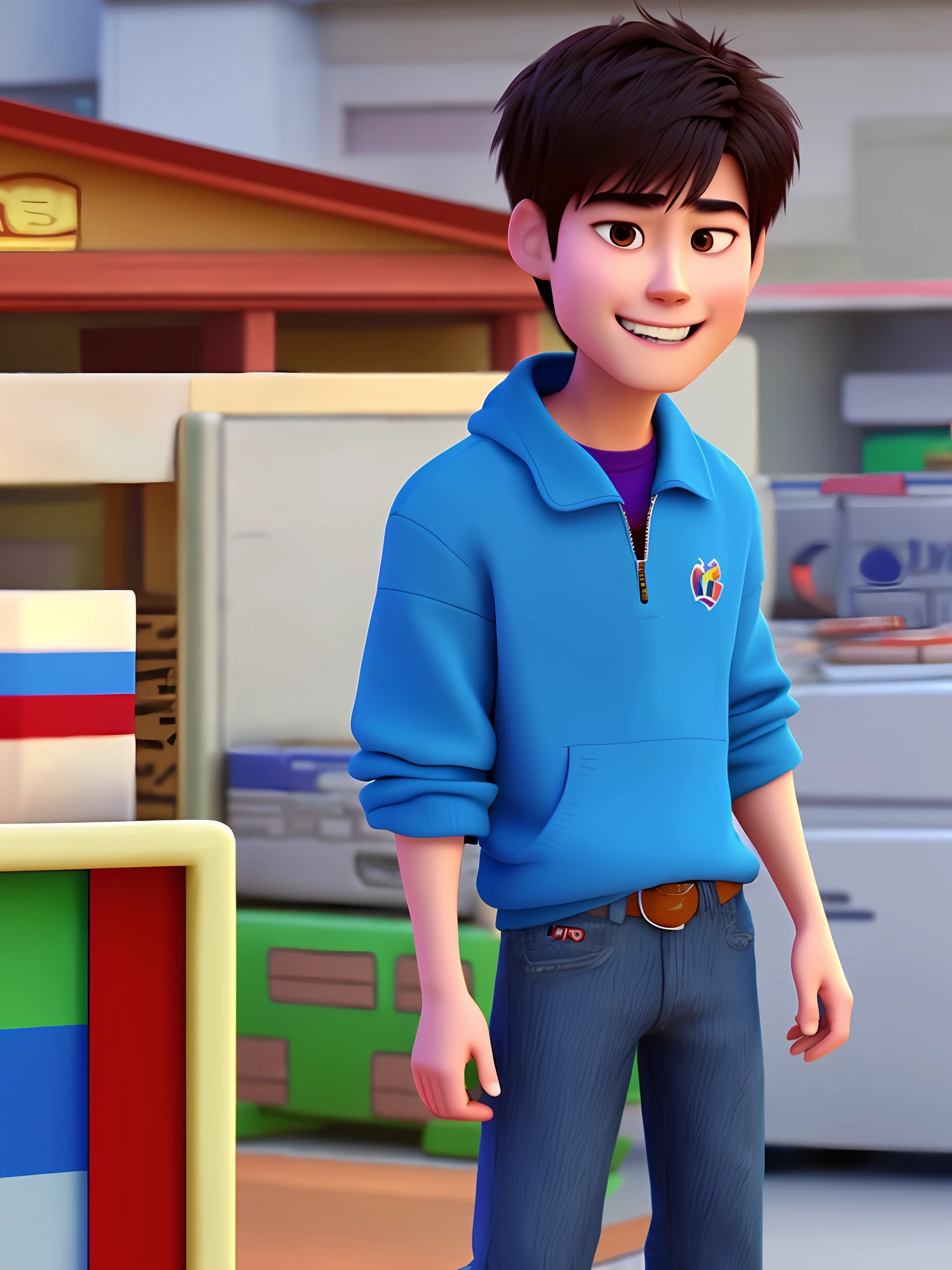 pixarstyle a korean teenage guy