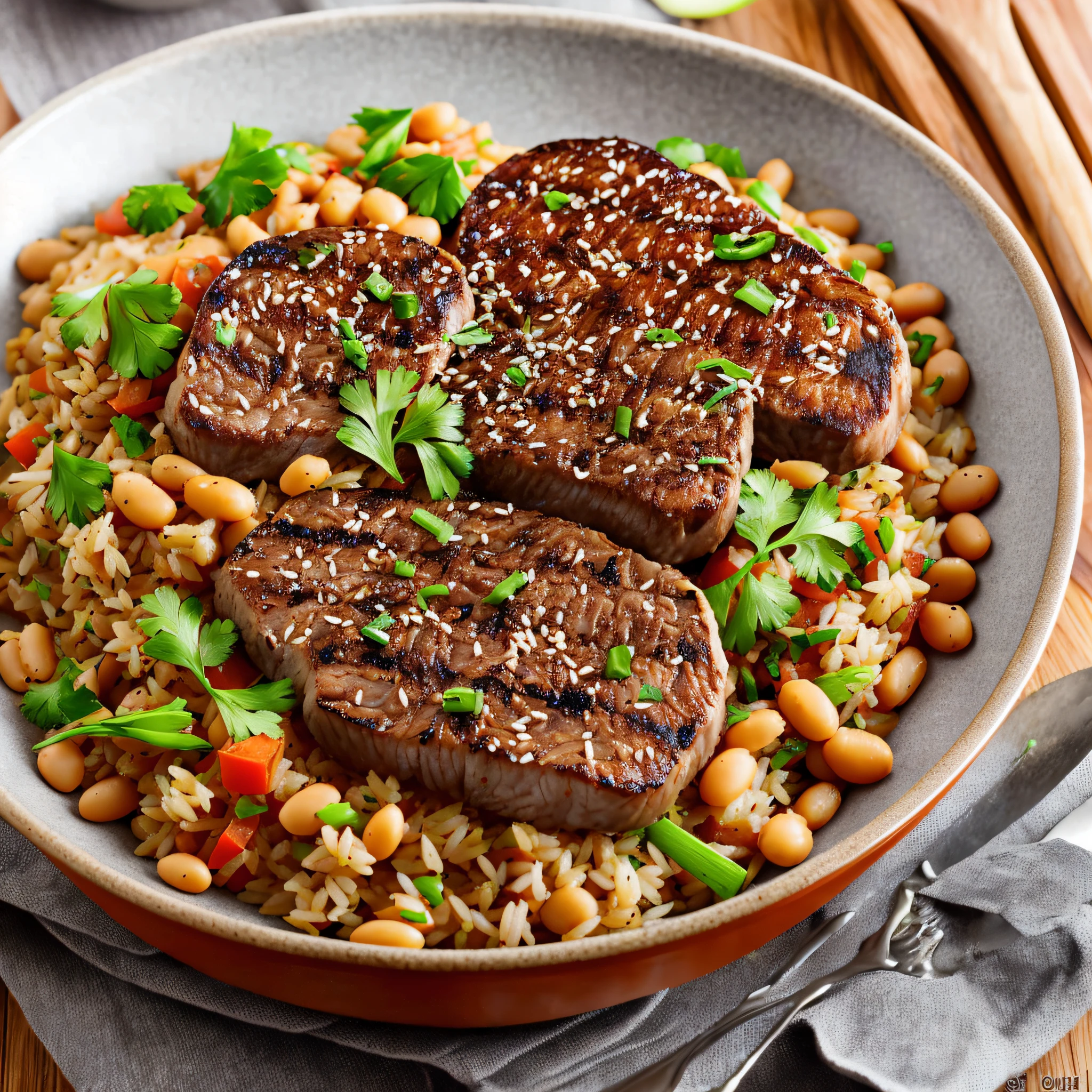 rice beans counter-fillet onion, more delicious than the image generated --auto --s2