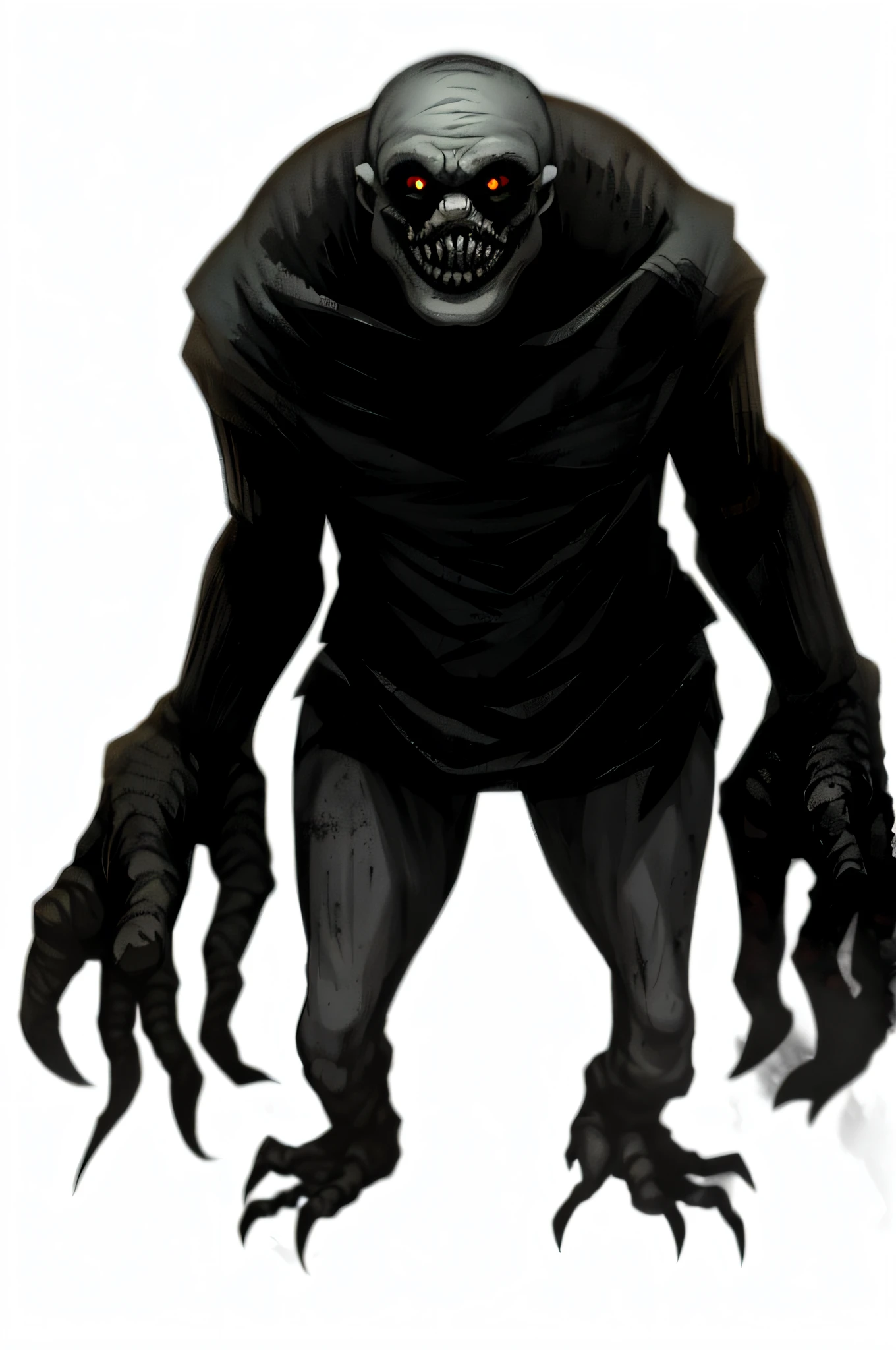 monster, Forest, solo, symmetrical, terrifying, night ,desolate ((masterpiece))