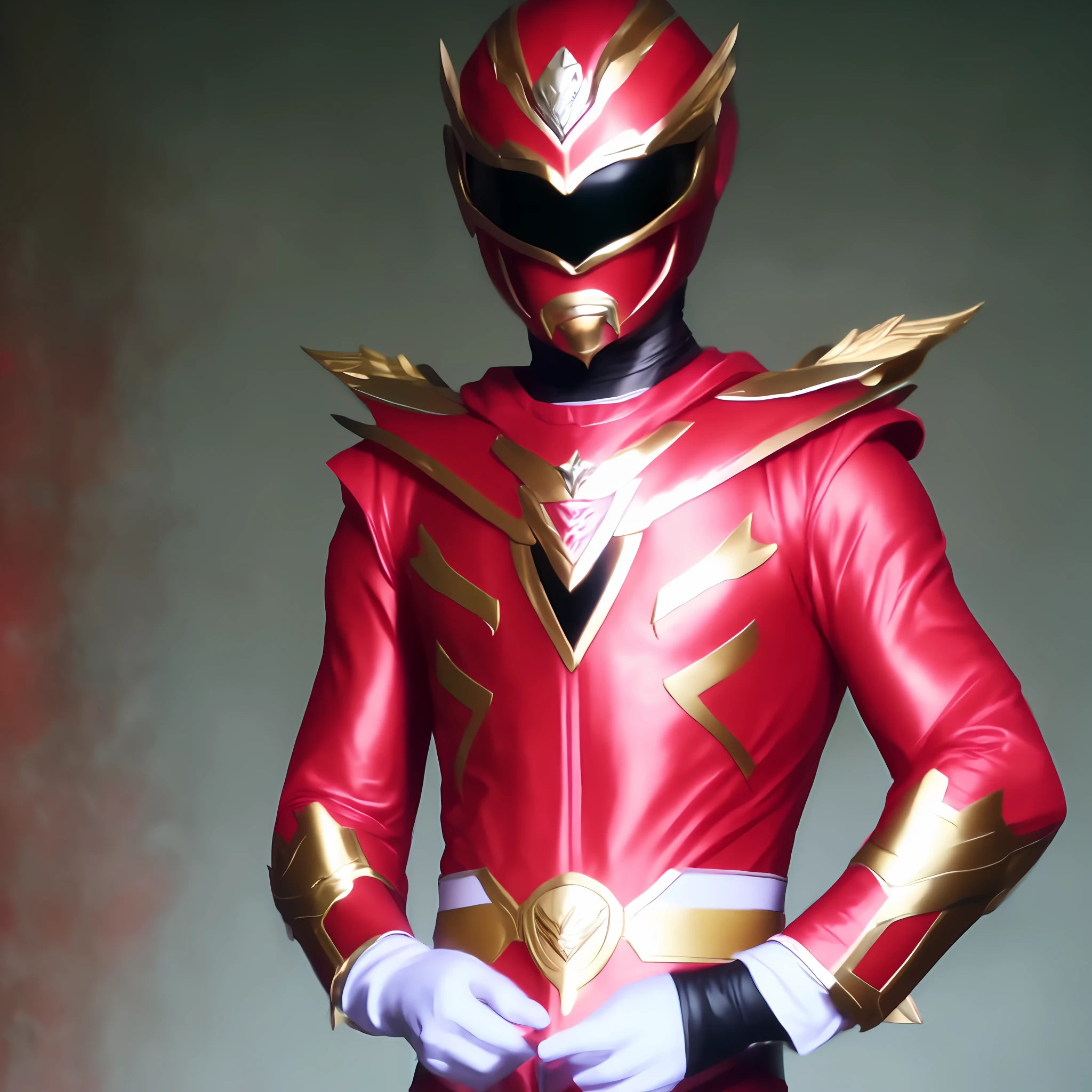 photo, full body,Red Power Ranger (superranger:1)