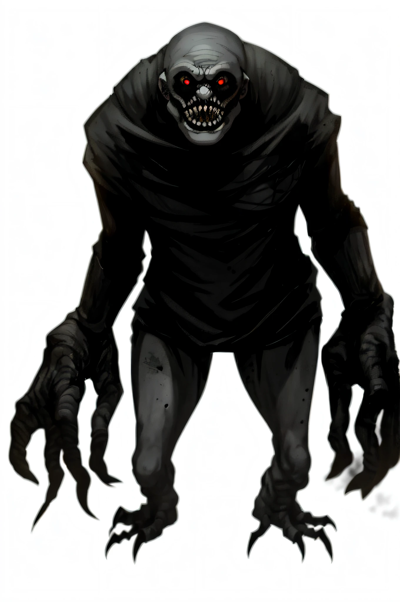 monster, Forest, solo, symmetrical, terrifying, night ,desolate ((masterpiece))