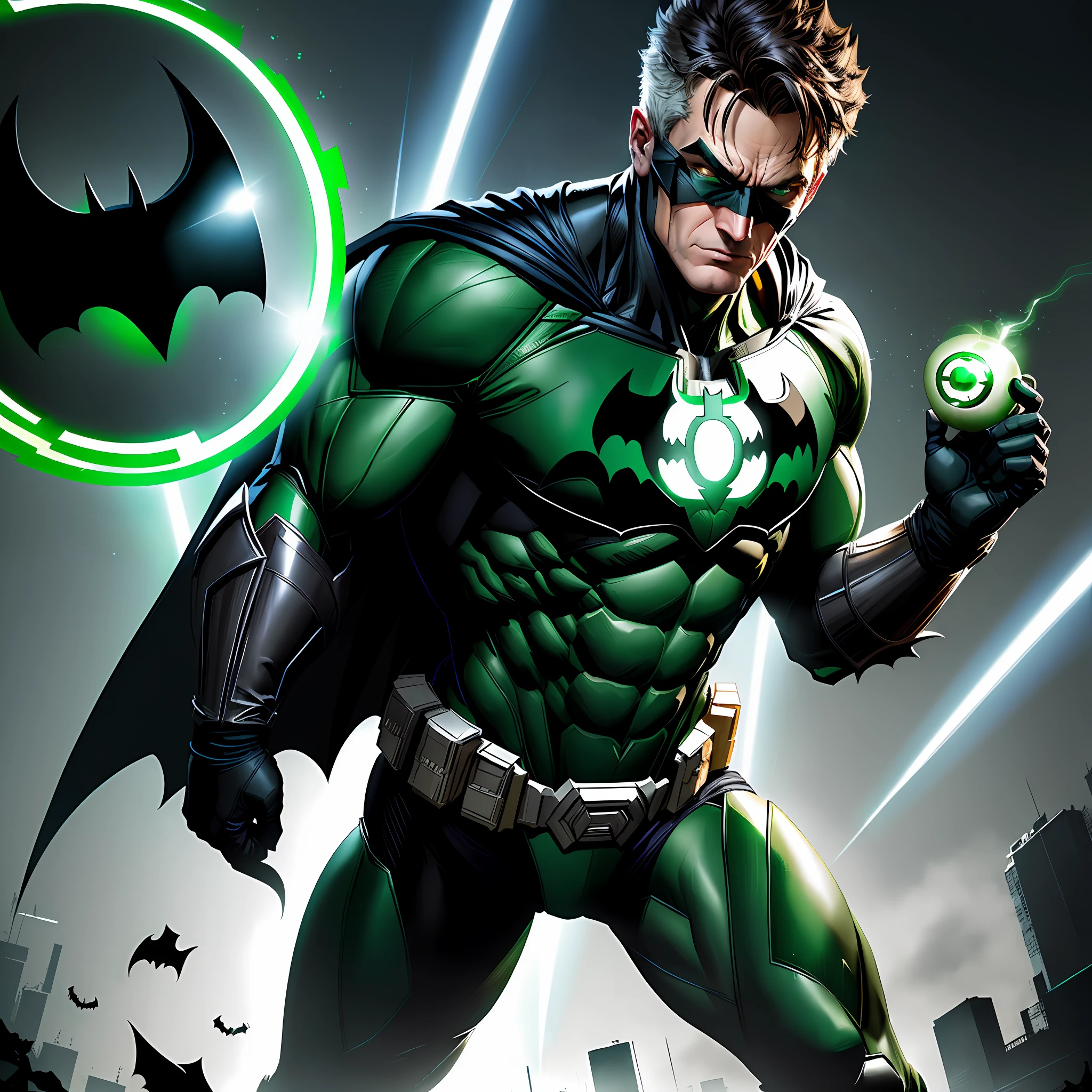 Batman with Green Lantern powers