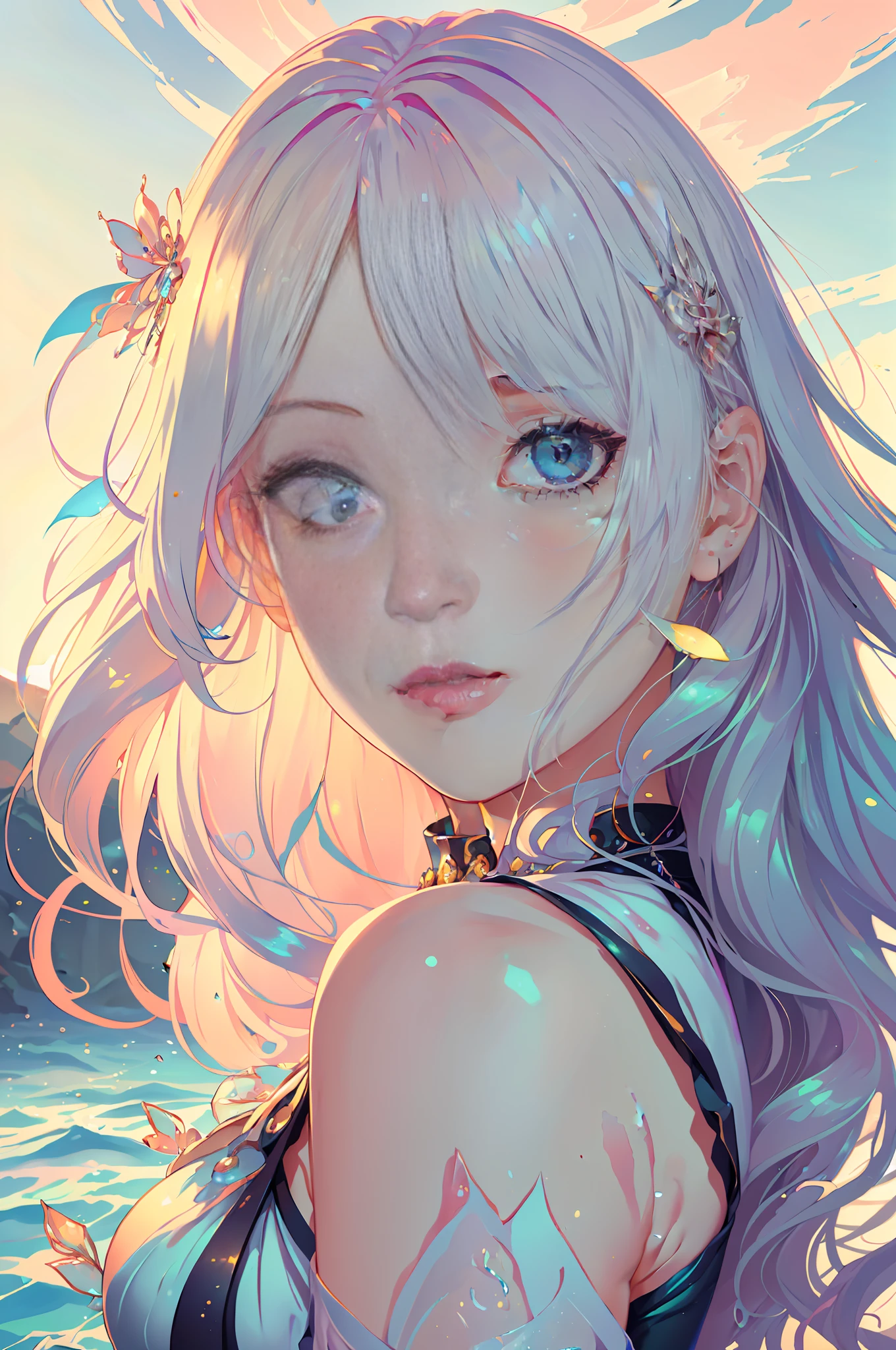 masterpiece, best quality, [(white background: 1.5)::0.1], 1 beautiful woman in dynamic pose, (beautiful colorful art detailed splash: 1.5), rotational symmetry, 8k, absurdres, (UHD: 1.2), (masterpiece, ultra detailed, best quality, highres, extremely delicate and beautiful: 1.3), dynamic angle, (detailed face),, RAW photo, hdr, (photorealistic: 1.4), (hyperrealistic, realistic, extremely delicate and beautiful: 1.3), (realistic face, realistic hair:  1.2), DSLR, photography, (detailed face), depth of field,