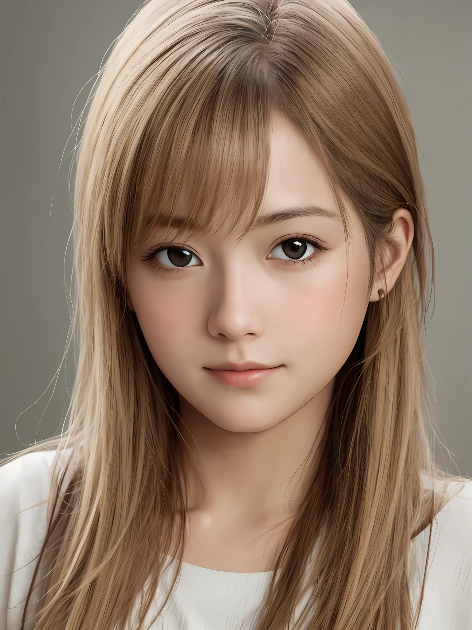 cute girl photo realistic