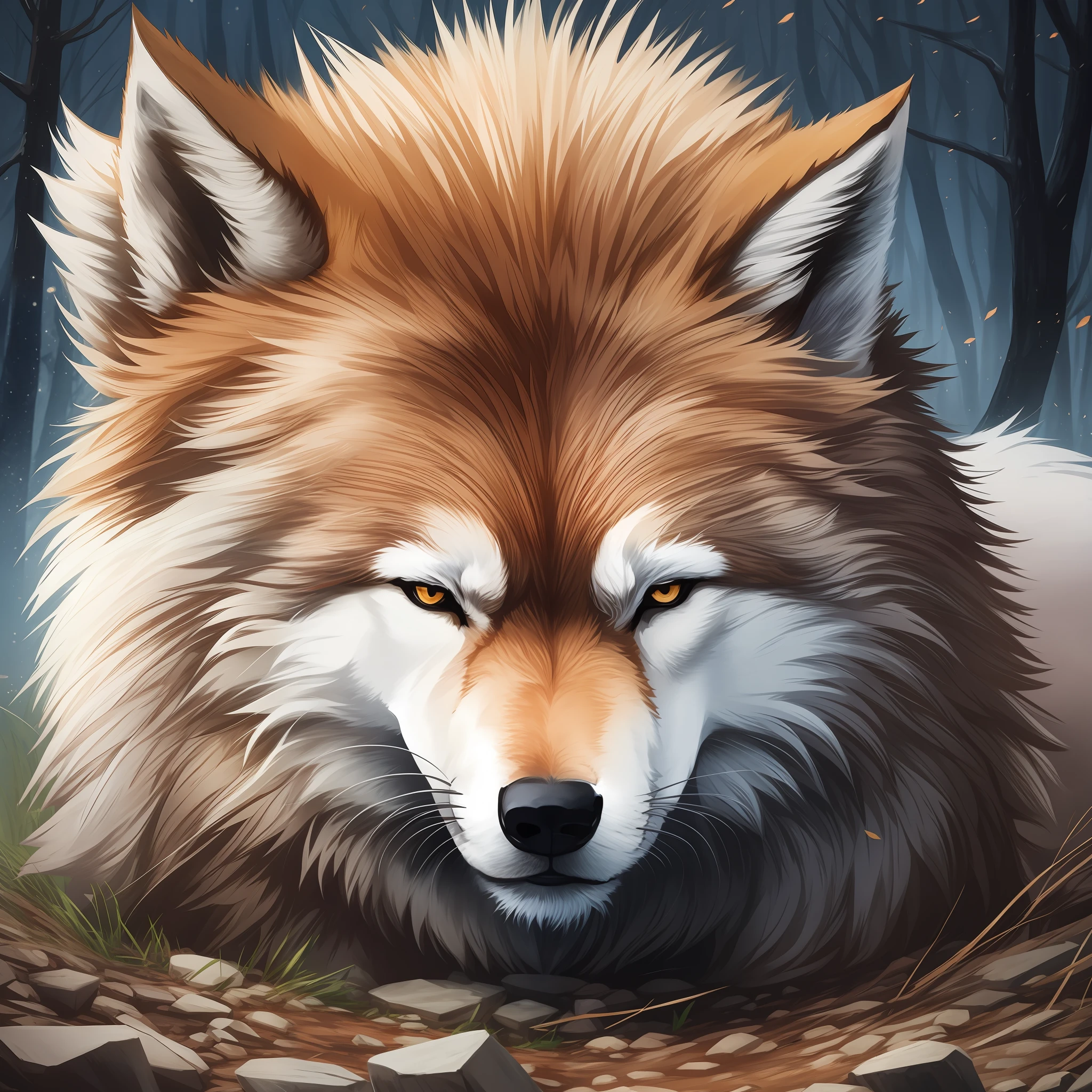 The Great Wolf is trapped in a trap and cannot move --auto --s2