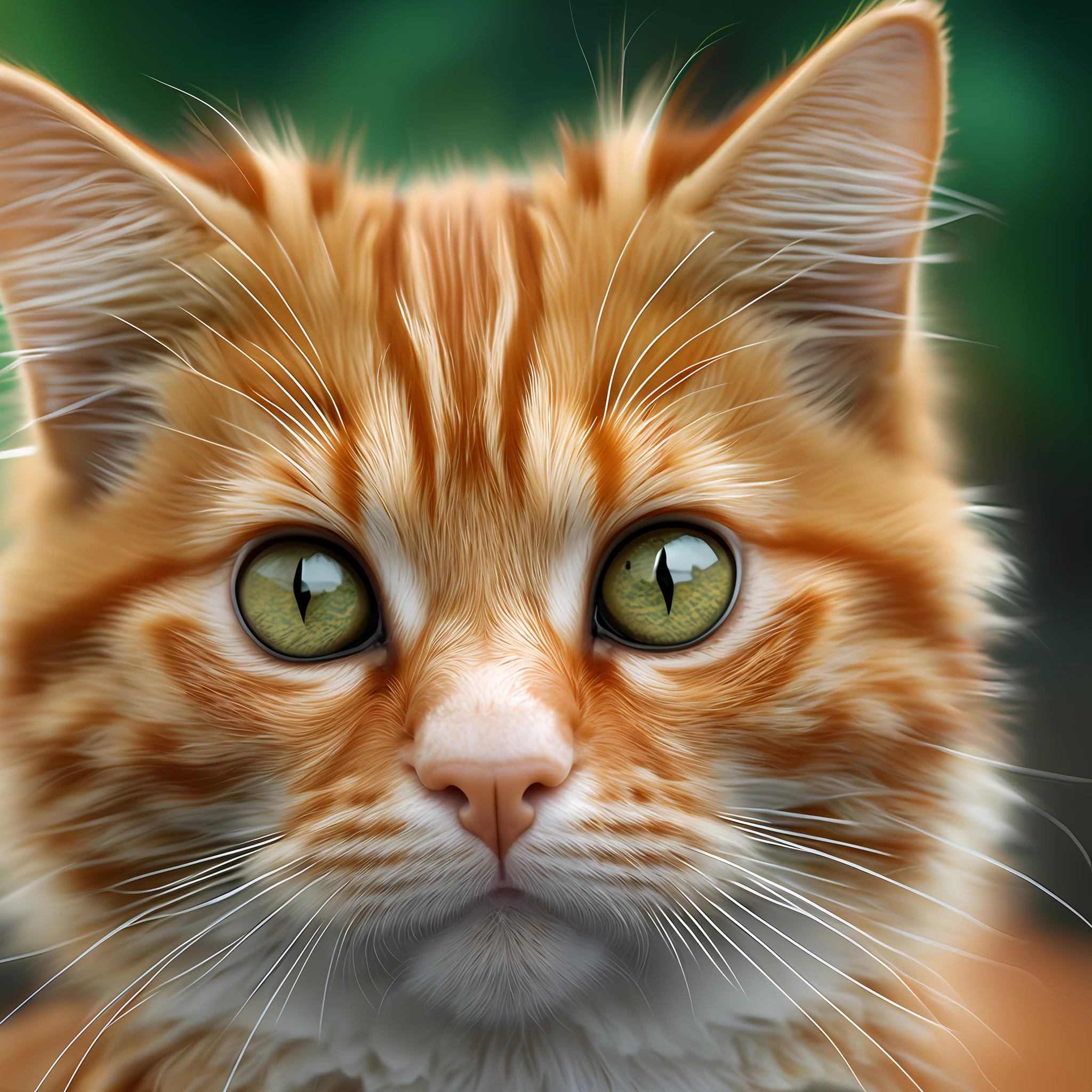 (extremely detailed CG unity 8k wallpaper,masterpiece, best quality, ultra-detailed, high resolution),(best illumination, best shadow, an extremely delicate and beautiful), dynamic angle, floating, high saturation, 

[Foto GingerTomCat, detailed and beautiful green eyes, white fur with orange spots, cat ears, collar with a bell, (playful:1.3), cute expression, long whiskers, soft and fluffy, cute paws, (toy:1.2), looking at viewer, long shot]:0.9