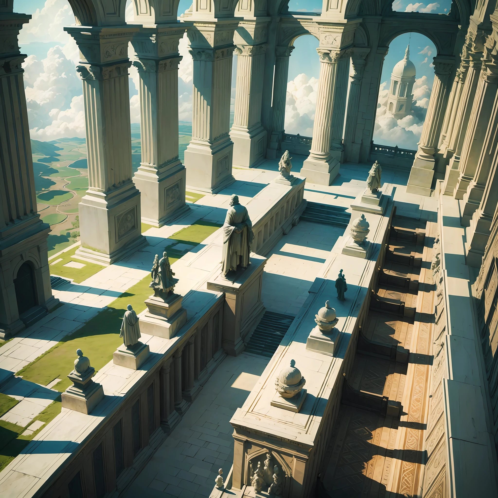 A group of immortals stood in the clouds for a meeting --auto --s2