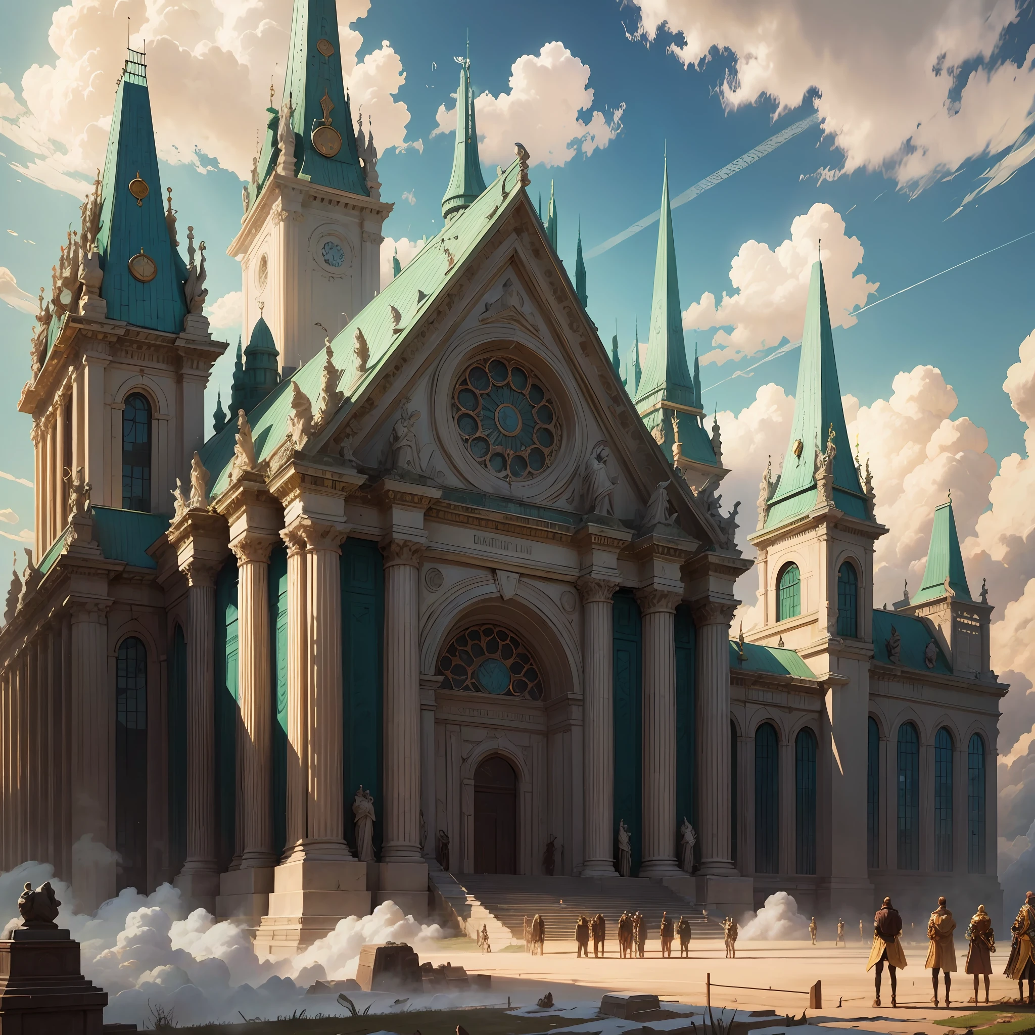 A group of immortals stood in the clouds for a meeting --auto --s2
