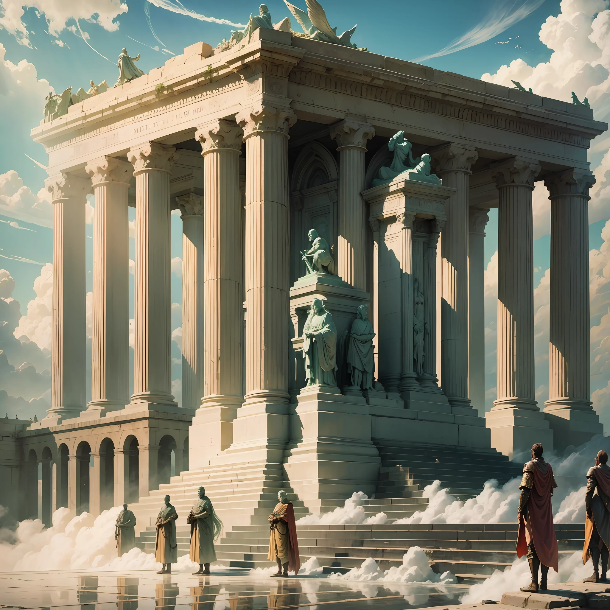 A group of immortals stood in the clouds for a meeting --auto --s2