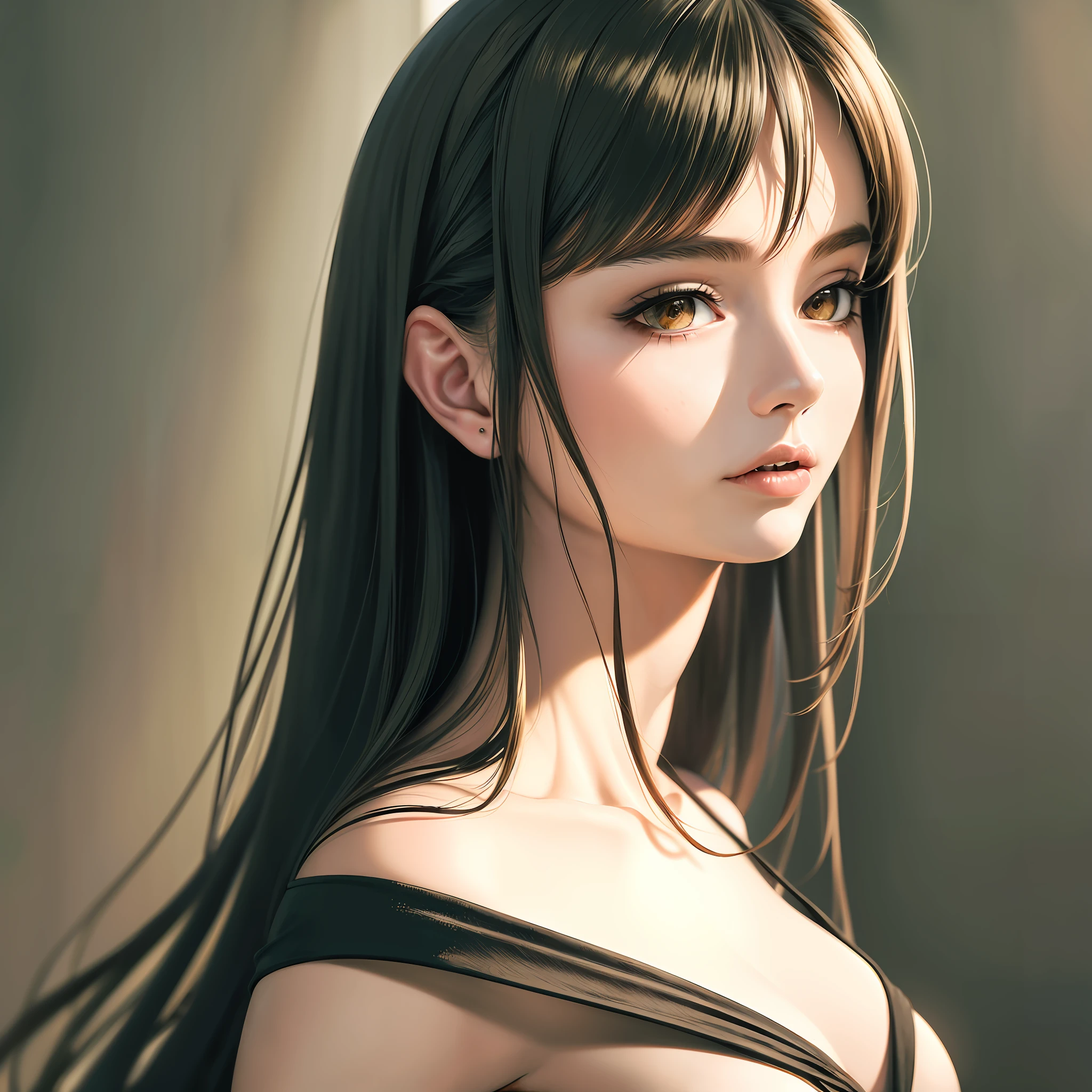 (masterpiece),(best quality:1.0), (ultra highres:1.0), detailed illustration, portrait, detailed, girls, detailed beautiful skin, face focus,dim light,grim theme,small waist