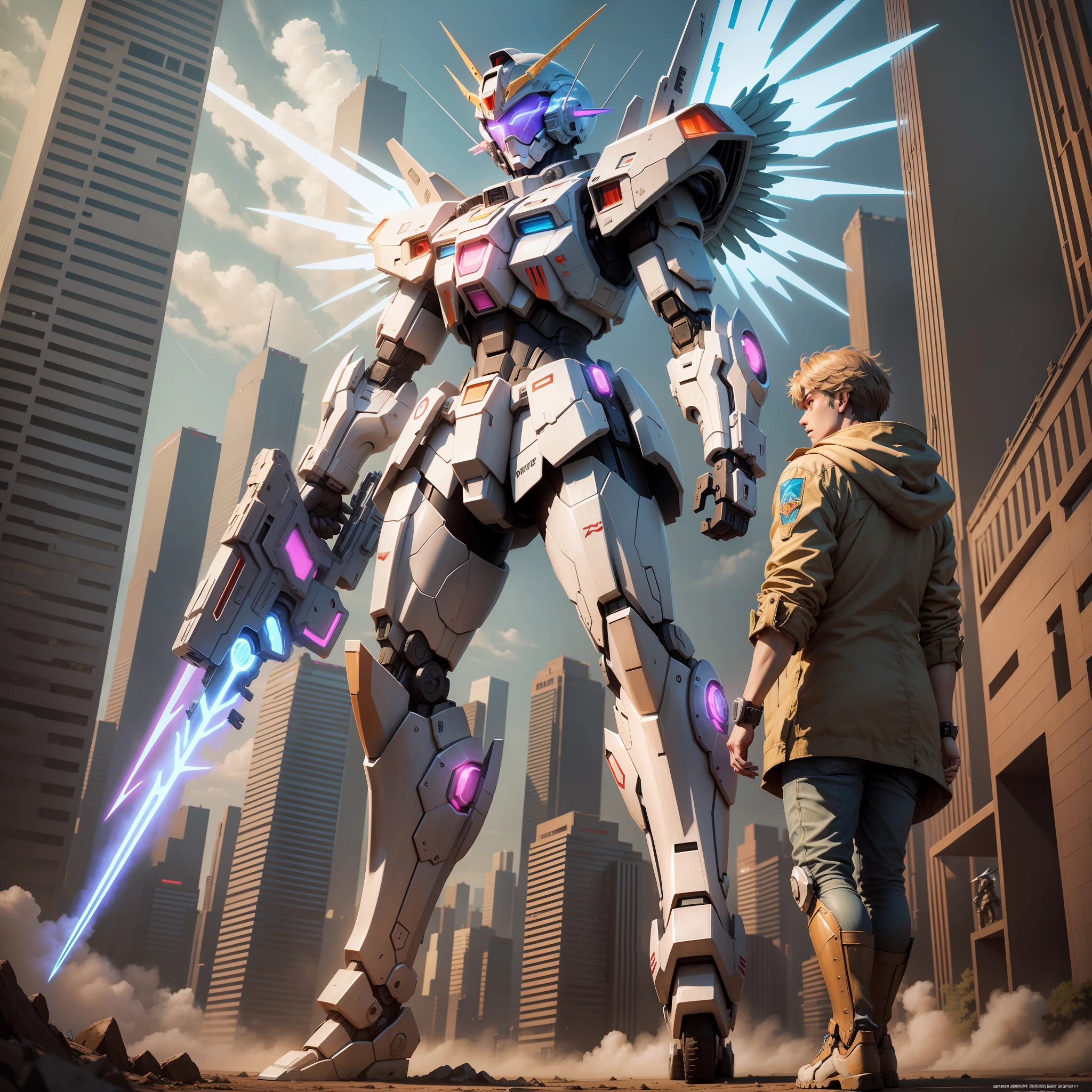 Wings of an Angel Giant Robot Cyberpunk Future World SE Gundam Beam Saber Top Quality Masterpiece Universe