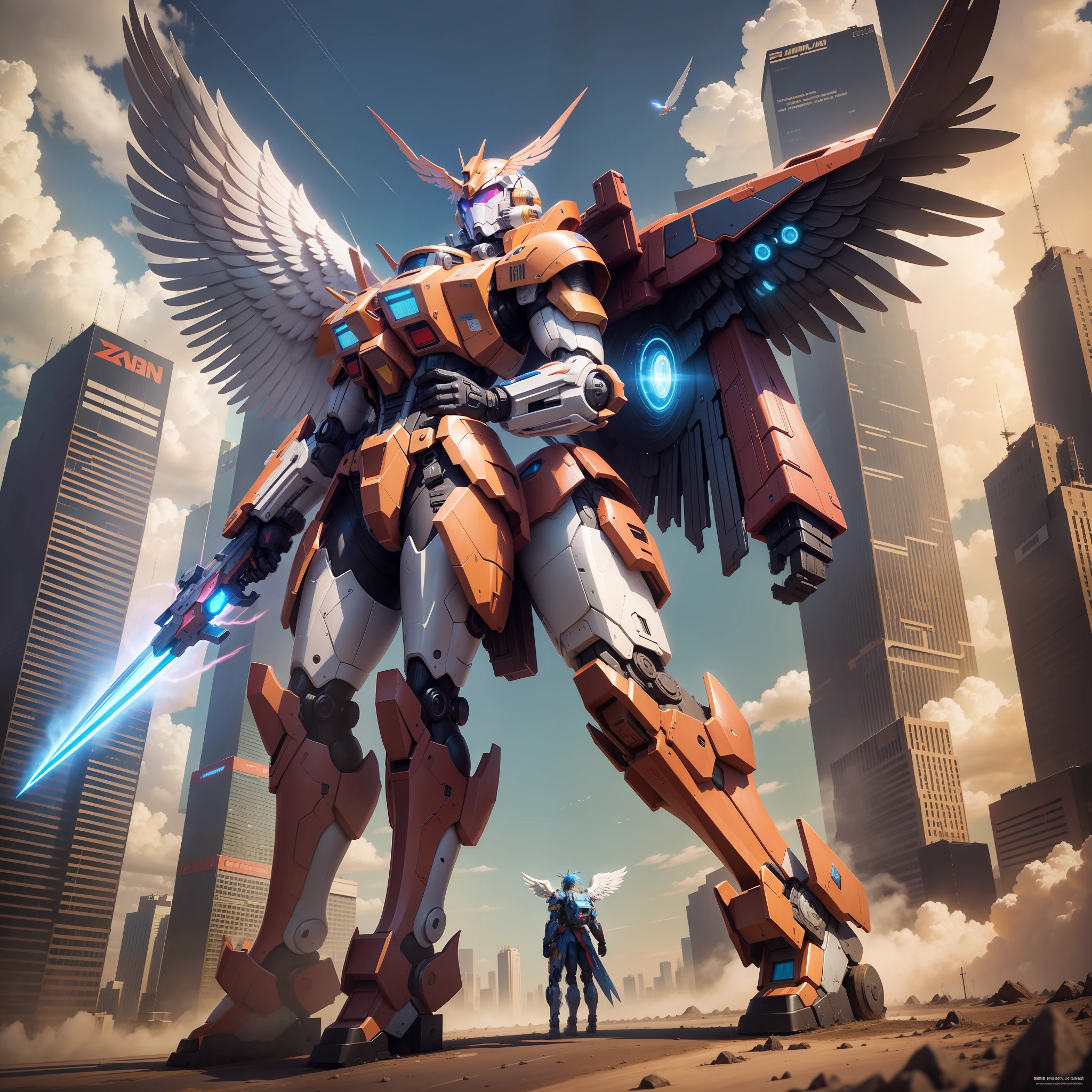 Wings of an Angel Giant Robot Cyberpunk Future World SE Gundam Beam Saber Top Quality Masterpiece Universe