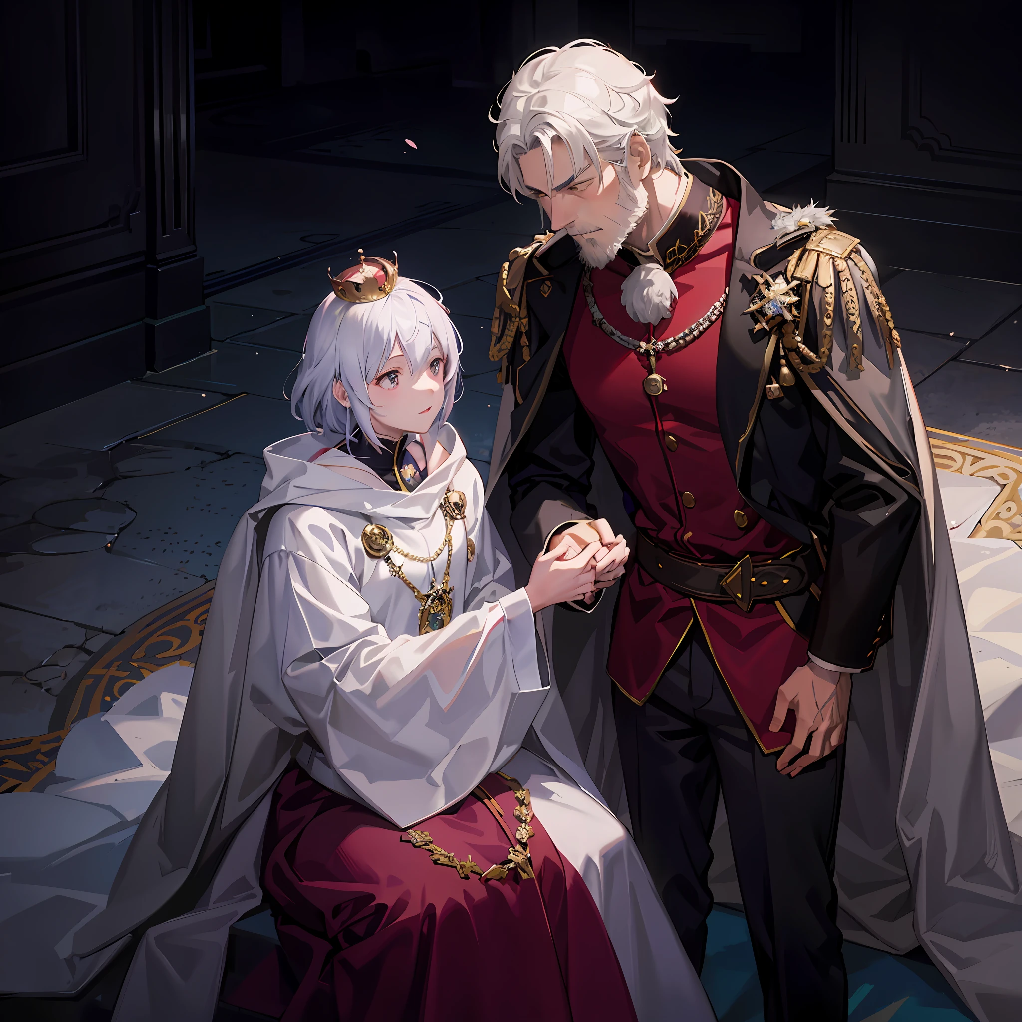 anime - style image of a man and woman dressed in medieval clothing, sakimichan and frank franzzeta, wlop and sakimichan, queen and ruler of the universe, artwork in the style of guweiz, guweiz on pixiv artstation, granting him a noble title, guweiz on artstation pixiv