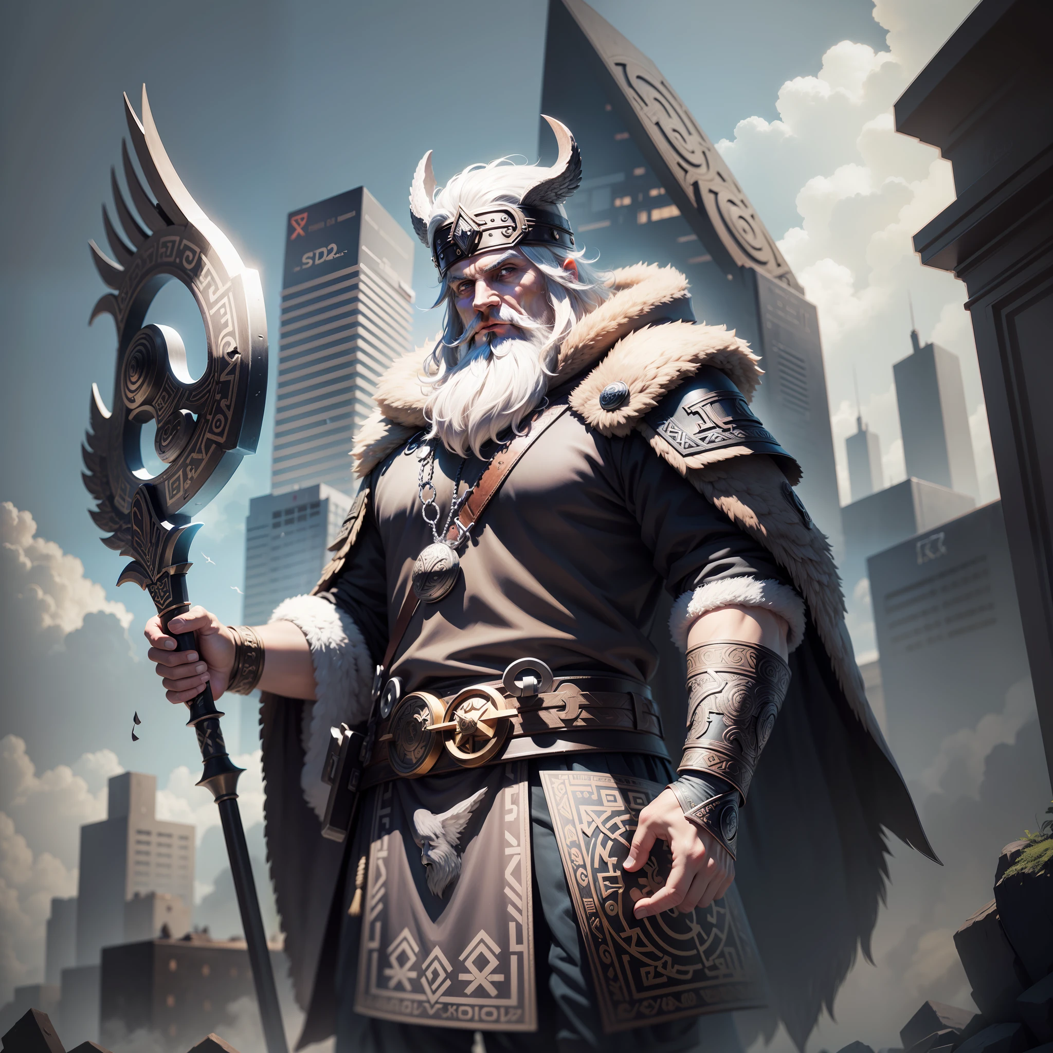 Illustrative image of the god Odin --auto --s2