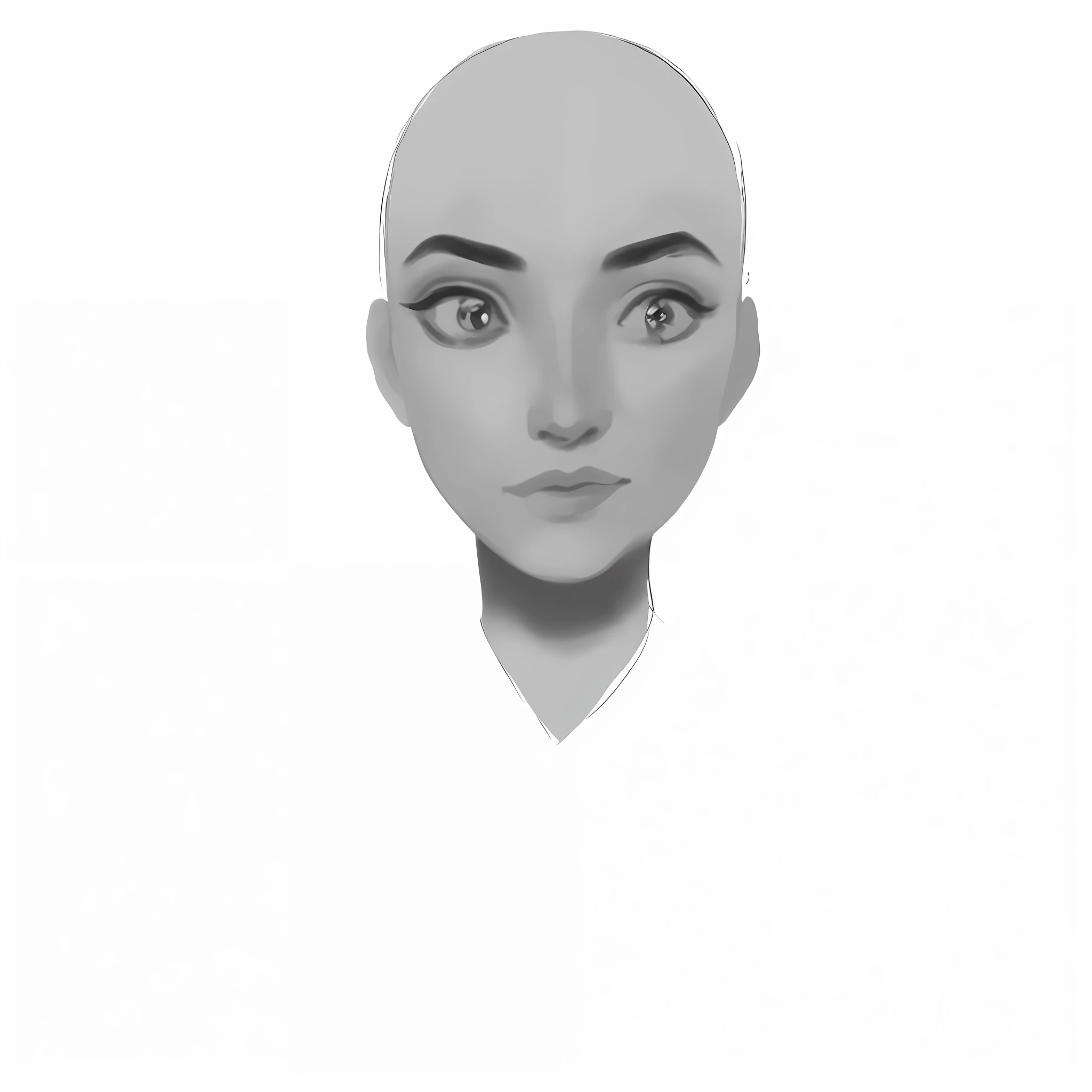 A portrait of a beautiful woman, black and white