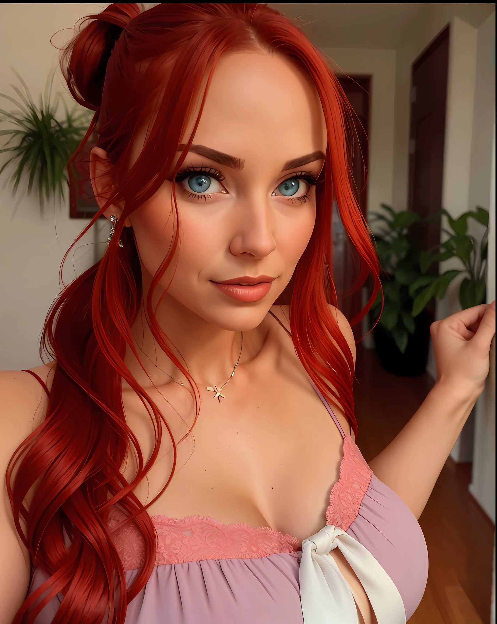 low angle photo of a gorgeous, 35 year old woman, blue eyes, milf, healthy skinny,short, clean skin texture, small, big lips, little noose, sexy, wearing, red lace dress and black corset, (red long hair in ponytail), redhead, red hair,
insanely detailed eyes, little boops, tiny boops, small tits, small perky breasts(perky breasts), perky, skinny,
2/3 body crop, 8 mm art lens, f 1. 1, sharp focus, 8 k high definition, insanely detailed, photorealistic,
big shoulder, little neck, long lash, full lips, big lower lip, pink lips, firm breast, firm pushup, push up, firm chest, posing outside in the sunset.