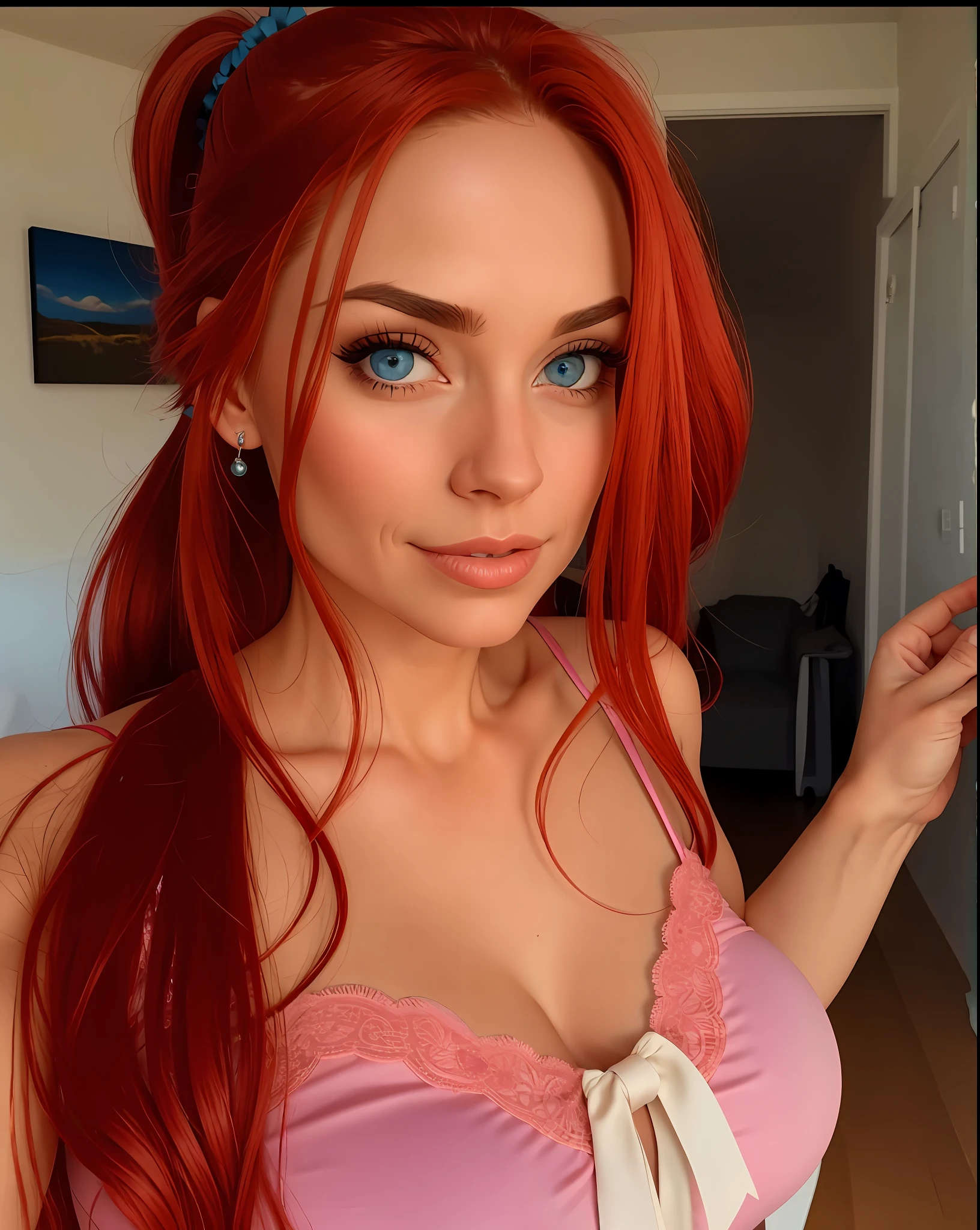 low angle photo of a gorgeous, 35 year old woman, blue eyes, milf, healthy skinny,short, clean skin texture, small, big lips, little noose, sexy, wearing, red lace dress and black corset, (red long hair in ponytail), redhead, red hair,
insanely detailed eyes, little boops, tiny boops, small tits, small perky breasts(perky breasts), perky, skinny,
2/3 body crop, 8 mm art lens, f 1. 1, sharp focus, 8 k high definition, insanely detailed, photorealistic,
big shoulder, little neck, long lash, full lips, big lower lip, pink lips, firm breast, firm pushup, push up, firm chest, posing outside in the sunset.