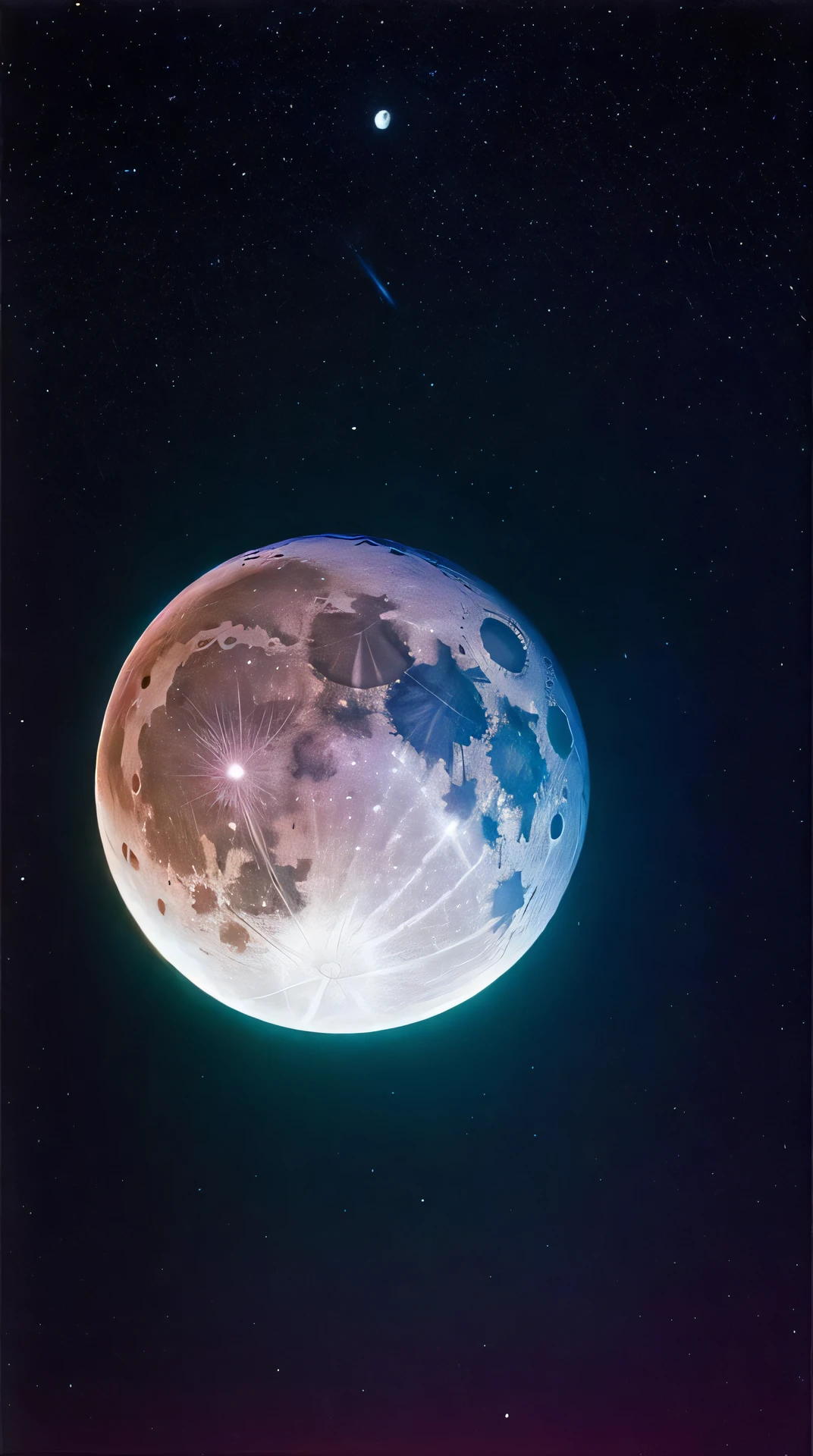 Glass marble, (universe,galaxy,spacial atmosphere,moon,glowing colors), dymanic angle best quality, masterpiece, highres, unrealistic, extremely detailed wallpaper, perfect lightning, (extremely detailed CG:1.2), vibrant details, POV, nikon d850, film stock photograph, kodak portra 400, camera f1.6 lens, rich colors, hyper realistic, lifelike texture, (dramatic lighting), cinestill 800