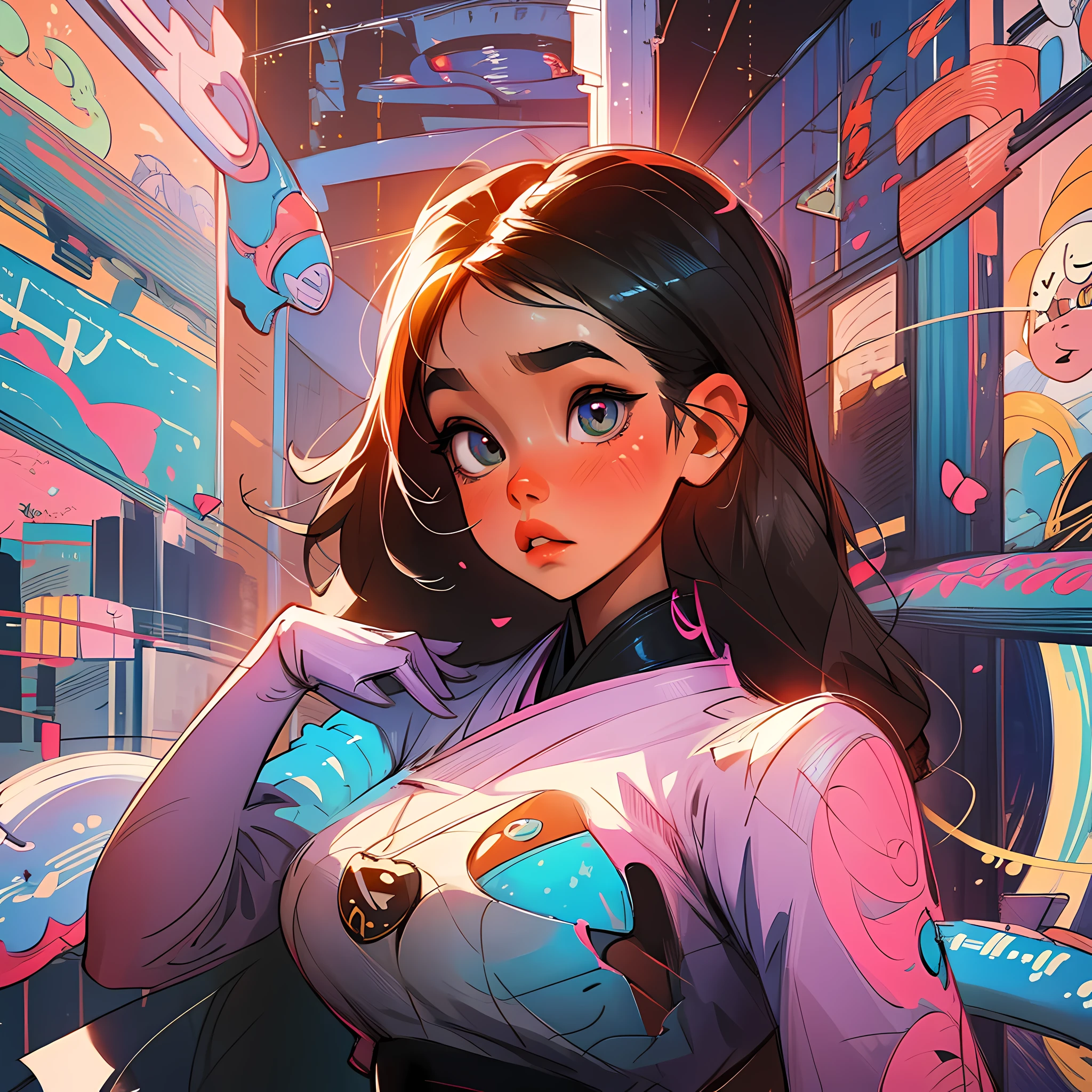 cute girl, photograph by artgerm in samdoesarts style, beautiful pupils
