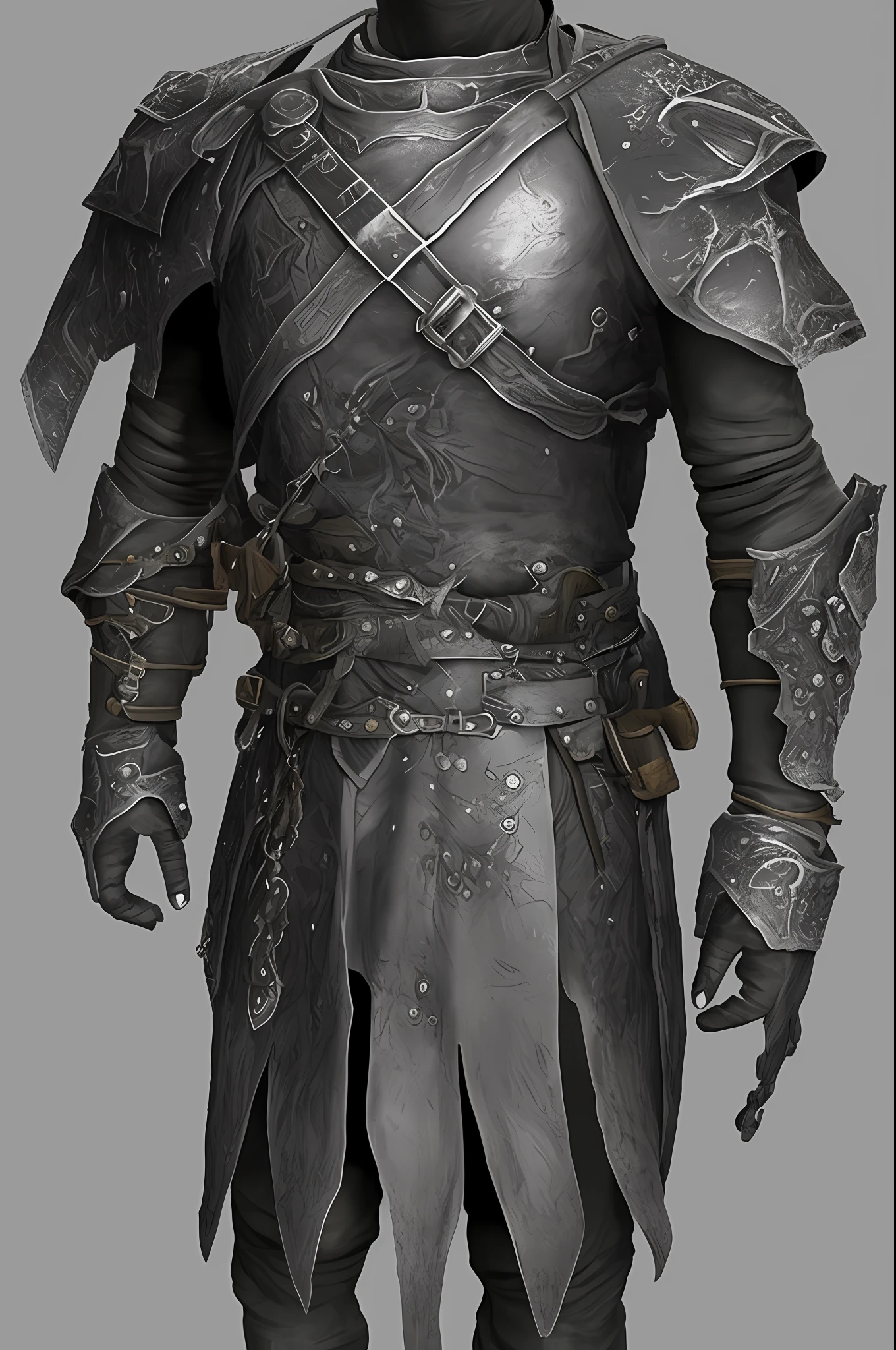 Create more for the radiology technician side and make an RPG version please using a sword and using a black and gray lead armor