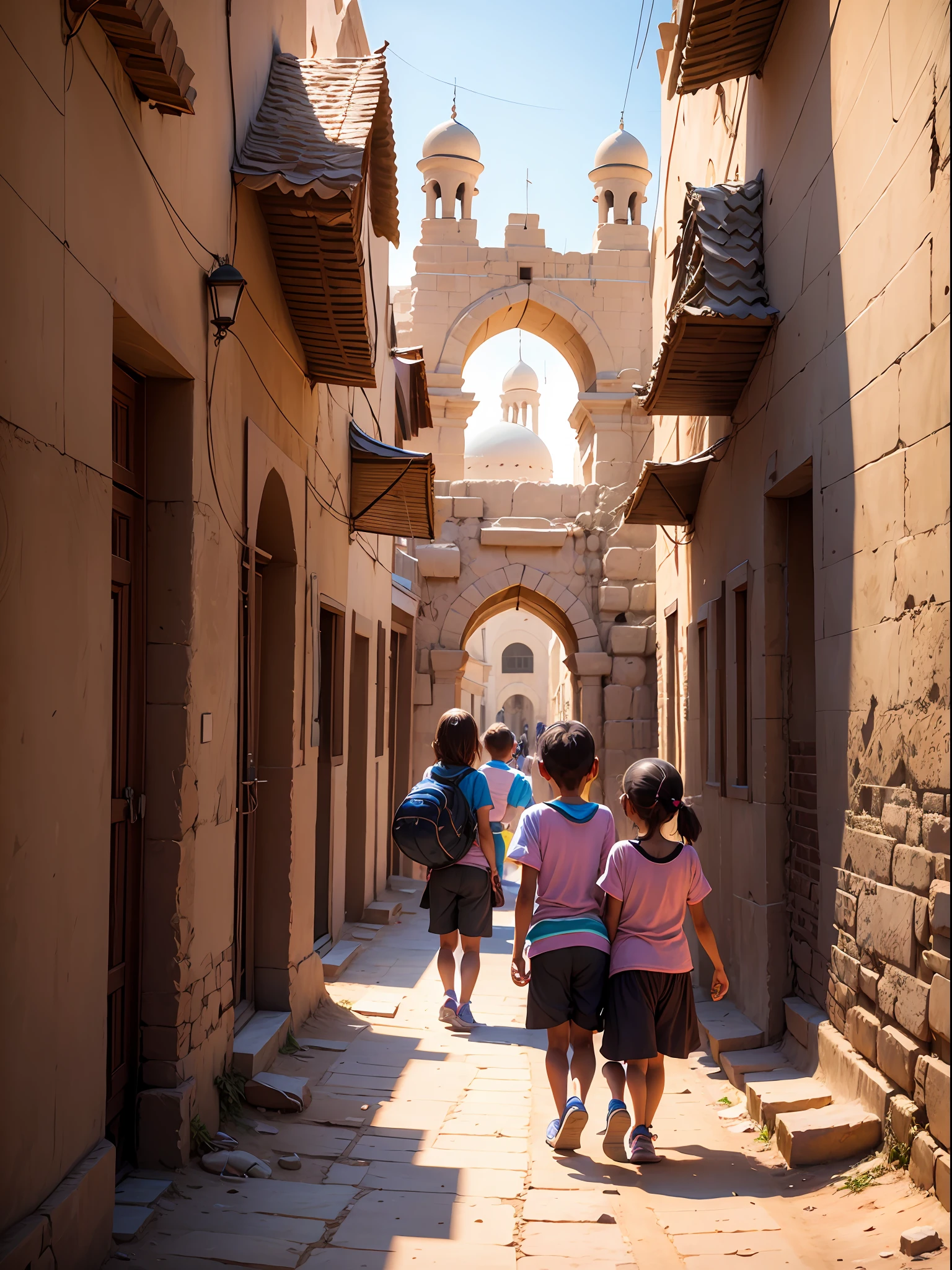 3 adventurous friends crianças and Sofia featured in Egypt