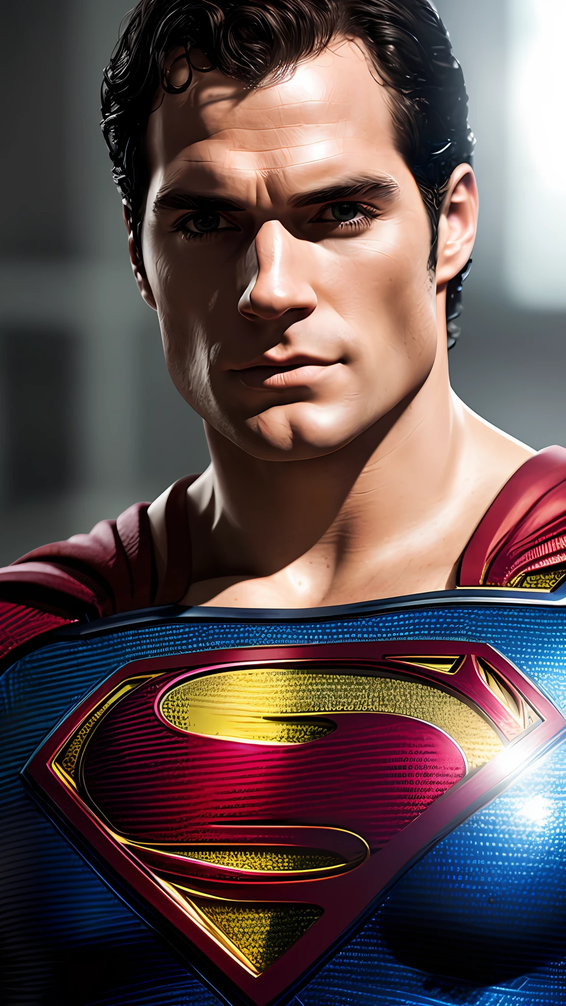 Henry Cavill as Superman, (natural skin texture, hyperrealism, soft light, sharp: 1.2), (intricate details: 1.12), hdr masterpiece, best quality, (highly detailed photo: 1.1), 8k, photorealistic, (SFW)