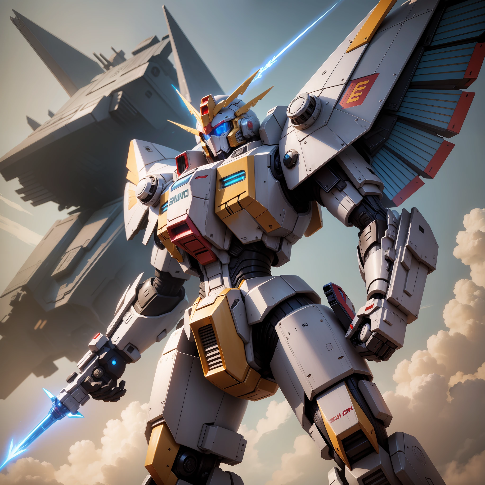 Wings of an Angel Giant Robot Cyberpunk Future World SE Gundam Beam Saber Top Quality Masterpiece Universe