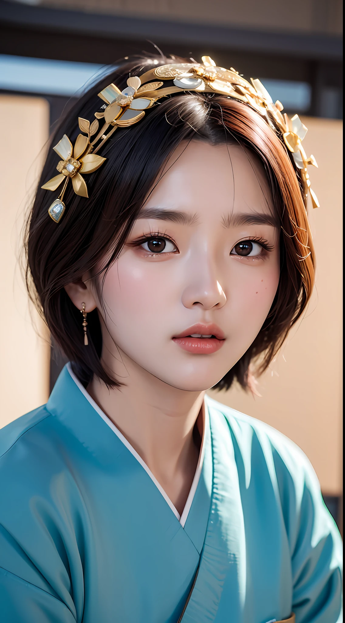 (gyeongsan:1.5), close up, masterpiece, best quality, raw photo, photorealistic, face, incredibly absurdres, beautiful girl, cute, short hair, depth of field, highres, ultra-detailed, finely detail, extremely detailed, extremely detailed eyes and face, sharp pupils, realistic pupils, sharp focus, ccinematic lighting