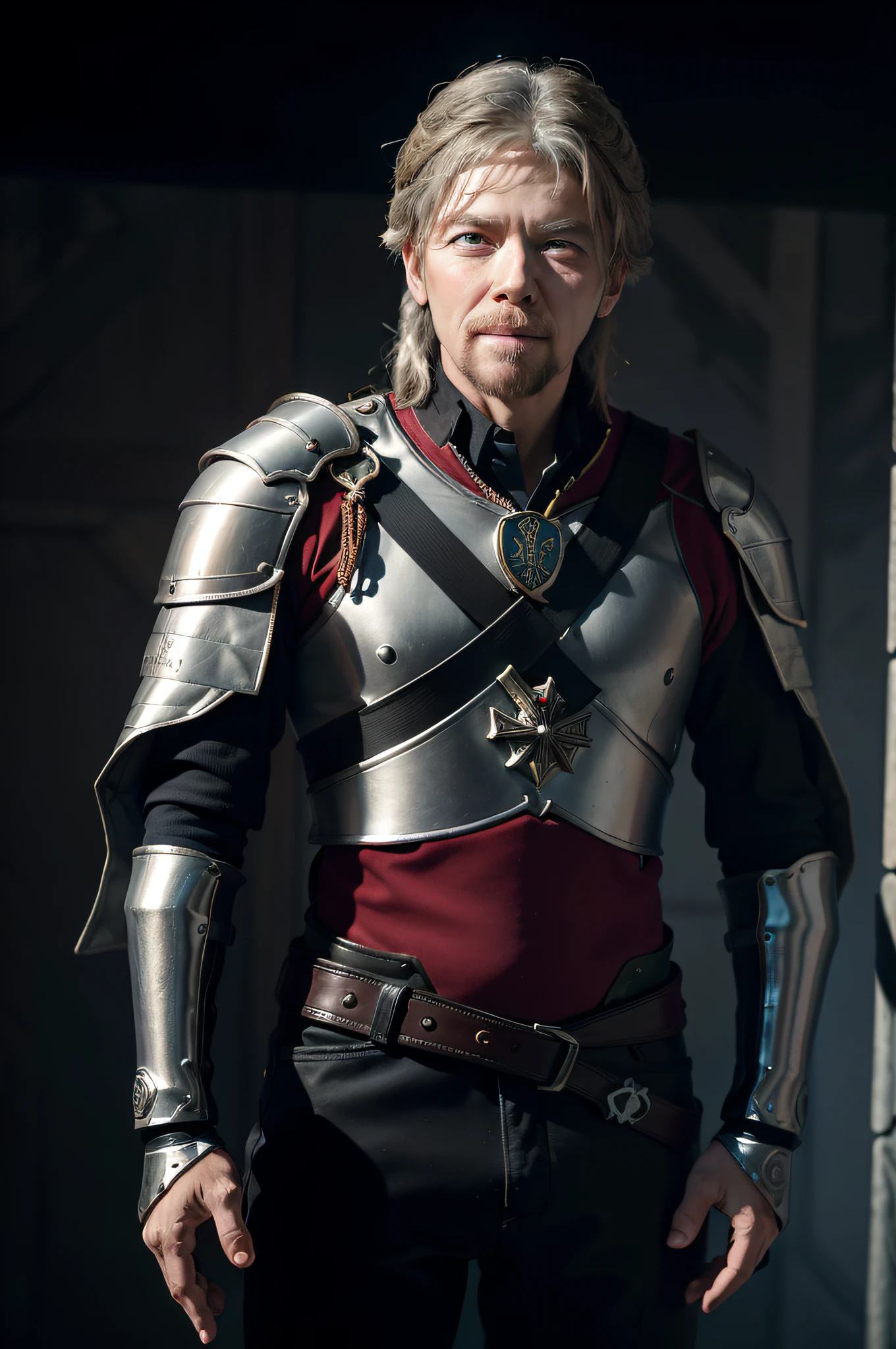 Richard Branson, Queen Elizabeth, Draw Queen Elizabeth giving Richard Branson the title of Knight, Fantasy Art, Photorealistic, Dynamic Lighting, Art Station, Poster, Volumetric Lighting, Highly Detailed Face, 4k, Award-Winning , , 1girl, Darkness, Deep Shadows, Low Key,