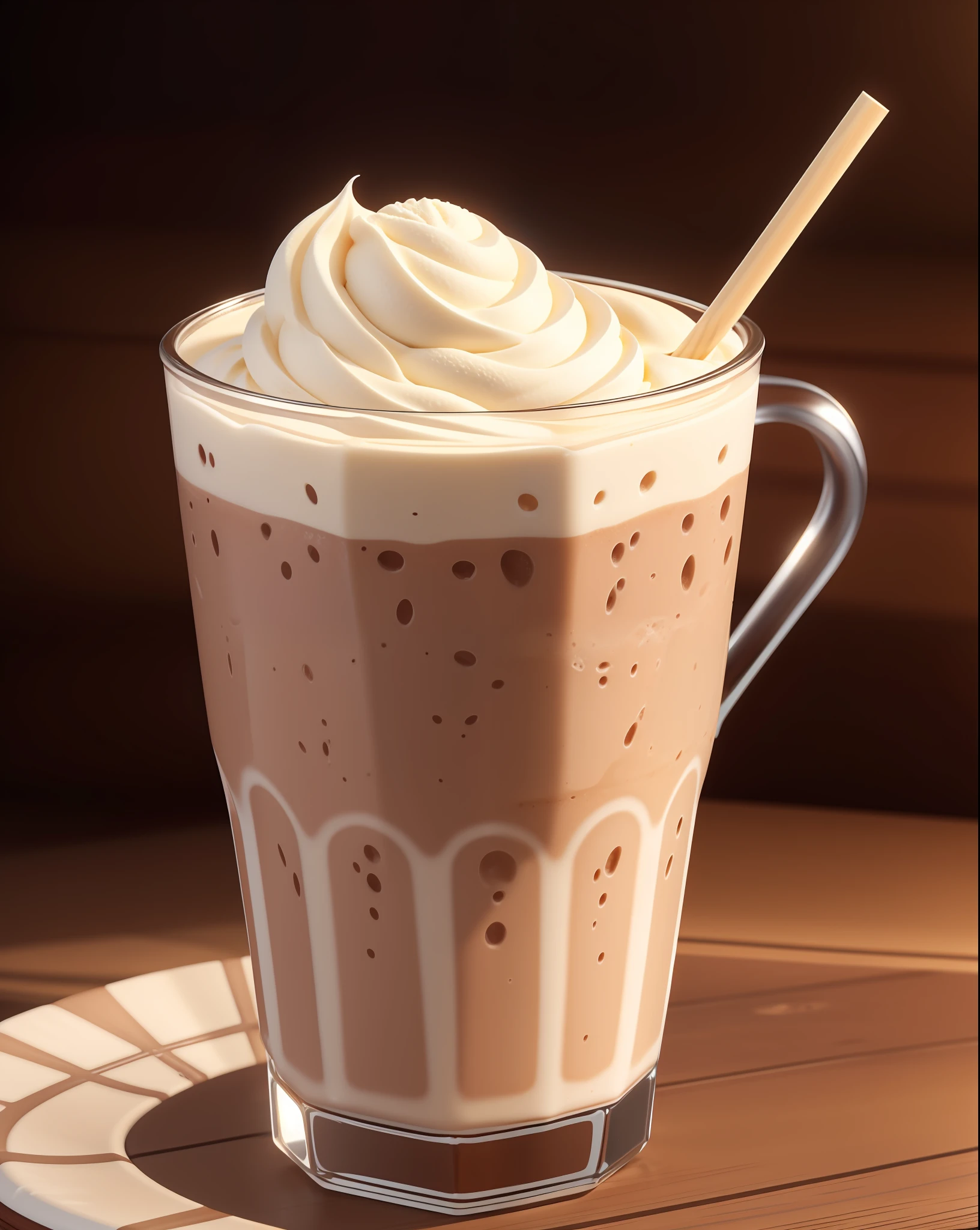 a coffee ice cream milkshake , ultra detailed, highly detailed scenario, photorealistic, intricate, masterpiece, UHD, HDR, symmetric, coherent, epic detail, stunning, beautiful, ,lumen render ,lumen path tracing ,path tracing light ,path tracing shadow ,path tracing special fx,