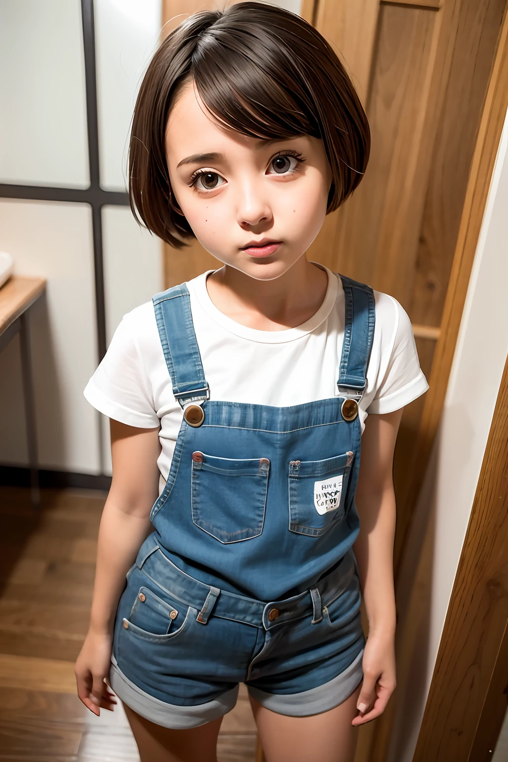 cute, energetic, girl, young, shorthaired, big eyes