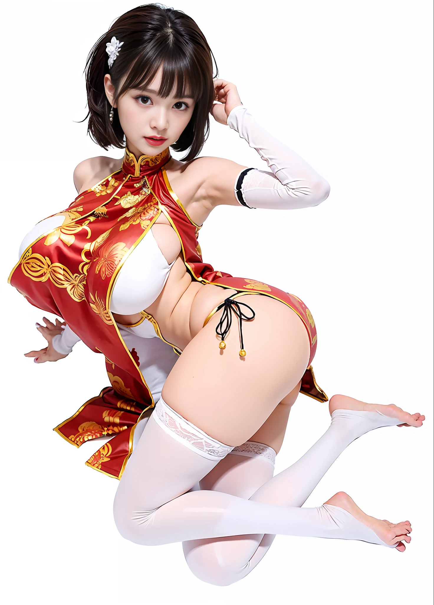 (Best Quality, 8k, 32k, Masterpiece, UHD: 1.2), 1 Girl, Beautiful Japan Woman,thighhigh