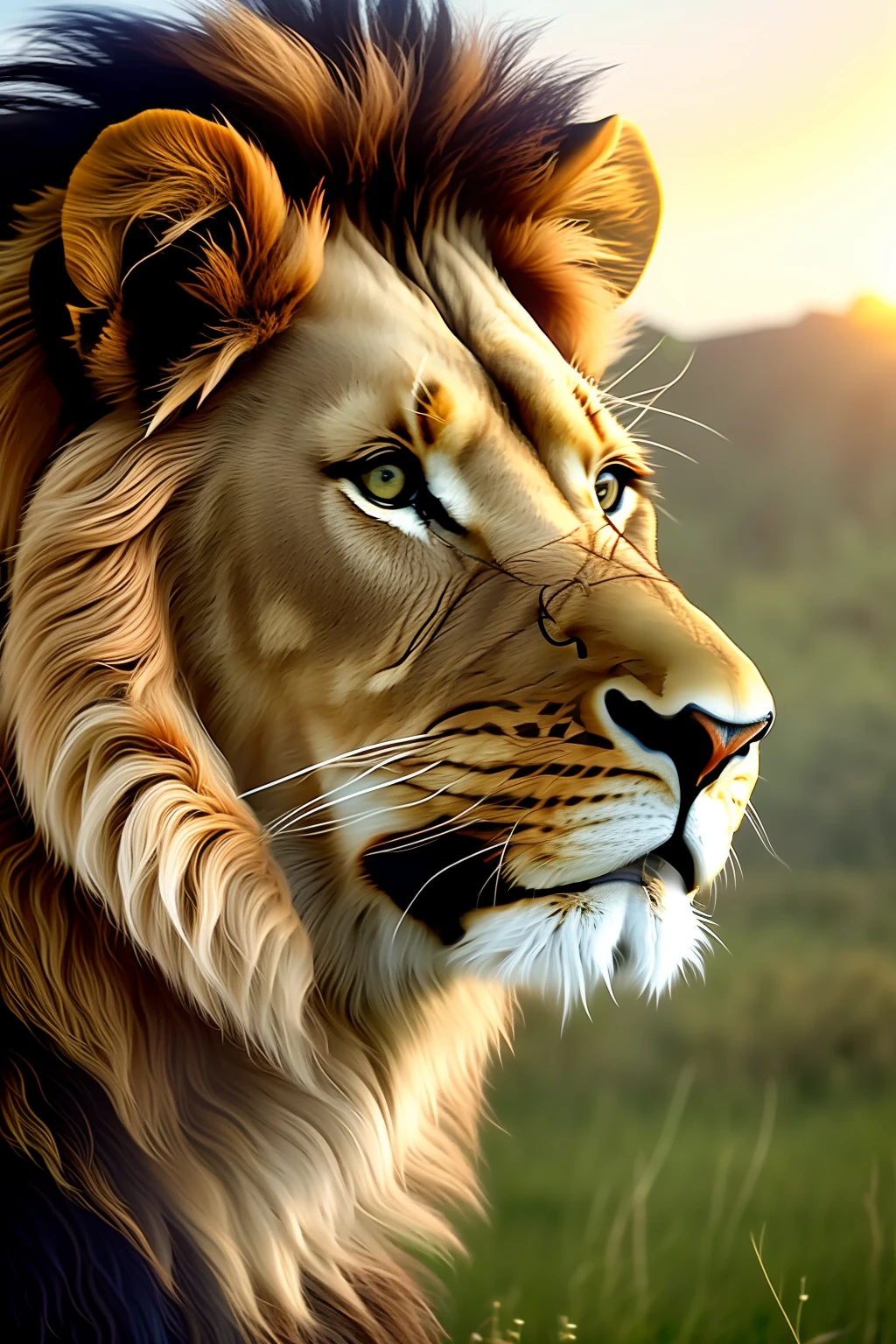 A realistic lion with a mouth that seems to come out of the screen at any moment