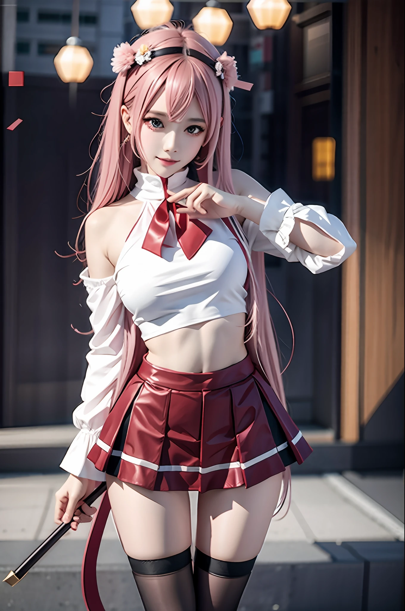 Realistic, realistic details, details
break
1 girl, beauty, seductive face,, fine skin, anicos_inori, pink hair, long hair, navel, hair clip, hair ornament, thigh height,, full body, concert. Stage. Idol outerwear.
Break, isekai, miniskirt, idol. Live. Idle clothes.
, simple background
break
Perspective, blurry background, third rule, sharp focus, depth of field
break
(Urzan-6500-V1.1:0.2)