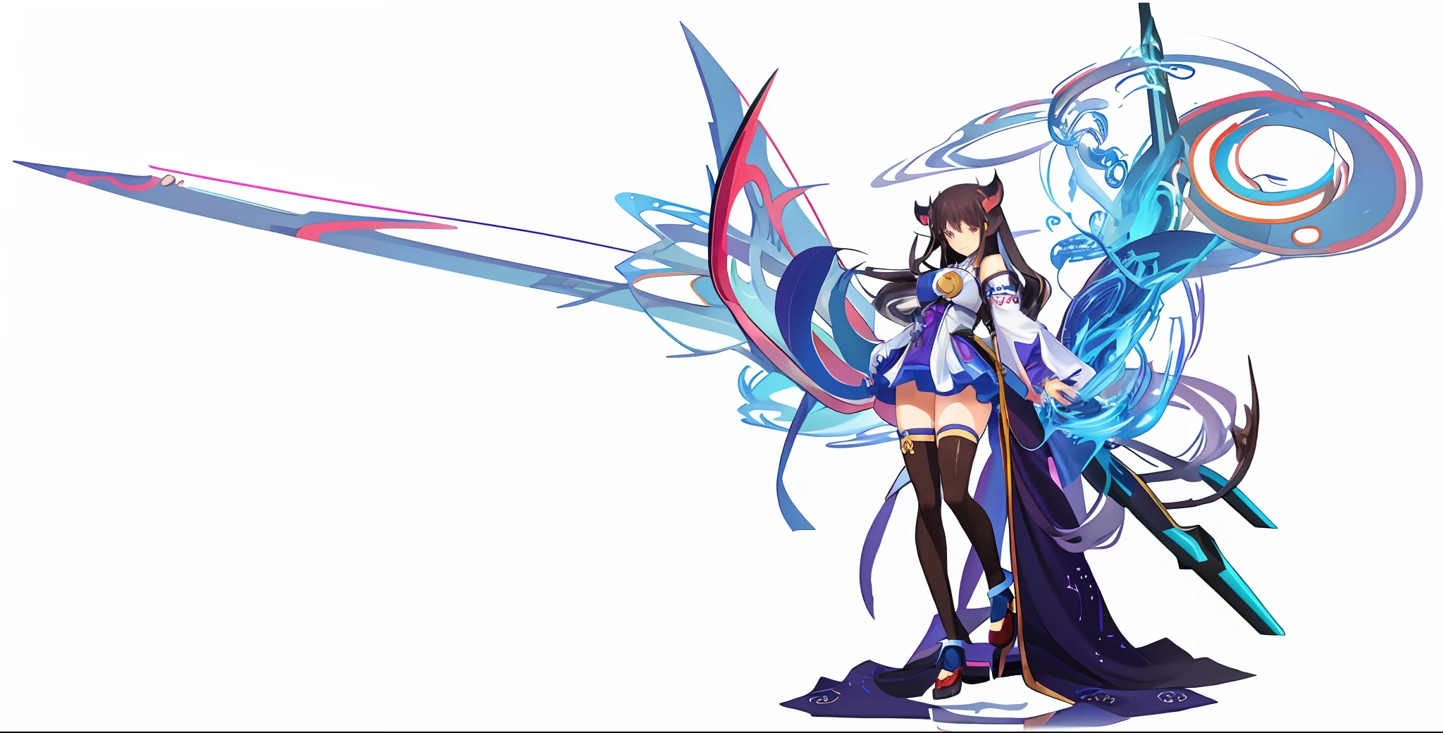 Anime girl with very big breasts and very big ass, full body Xianxia, small curvy loli, front view, curvy, (thighhigh),(((succubus))), (smile), pixiv3dcg,, negative, pixiv, ecchi, opppuro potion, full body commission four, top rating on pixiv, ecchi anime style, A seductive anime girl, pixiv