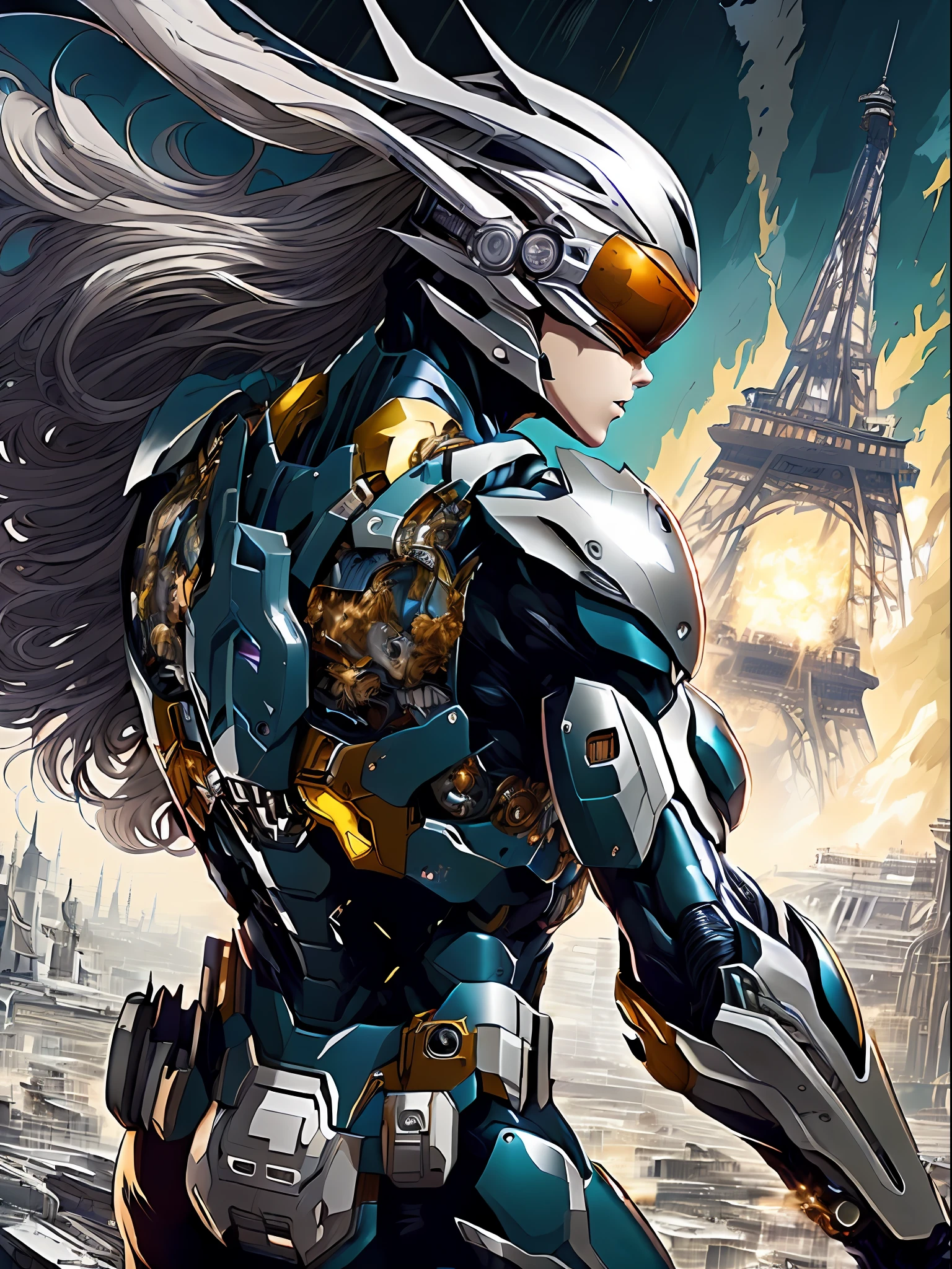 (Best quality),(masterpiece),(ultra detailed),(4k resolution),(extremely detailed) digital art digital painting of the future by Yoji Shinkawa