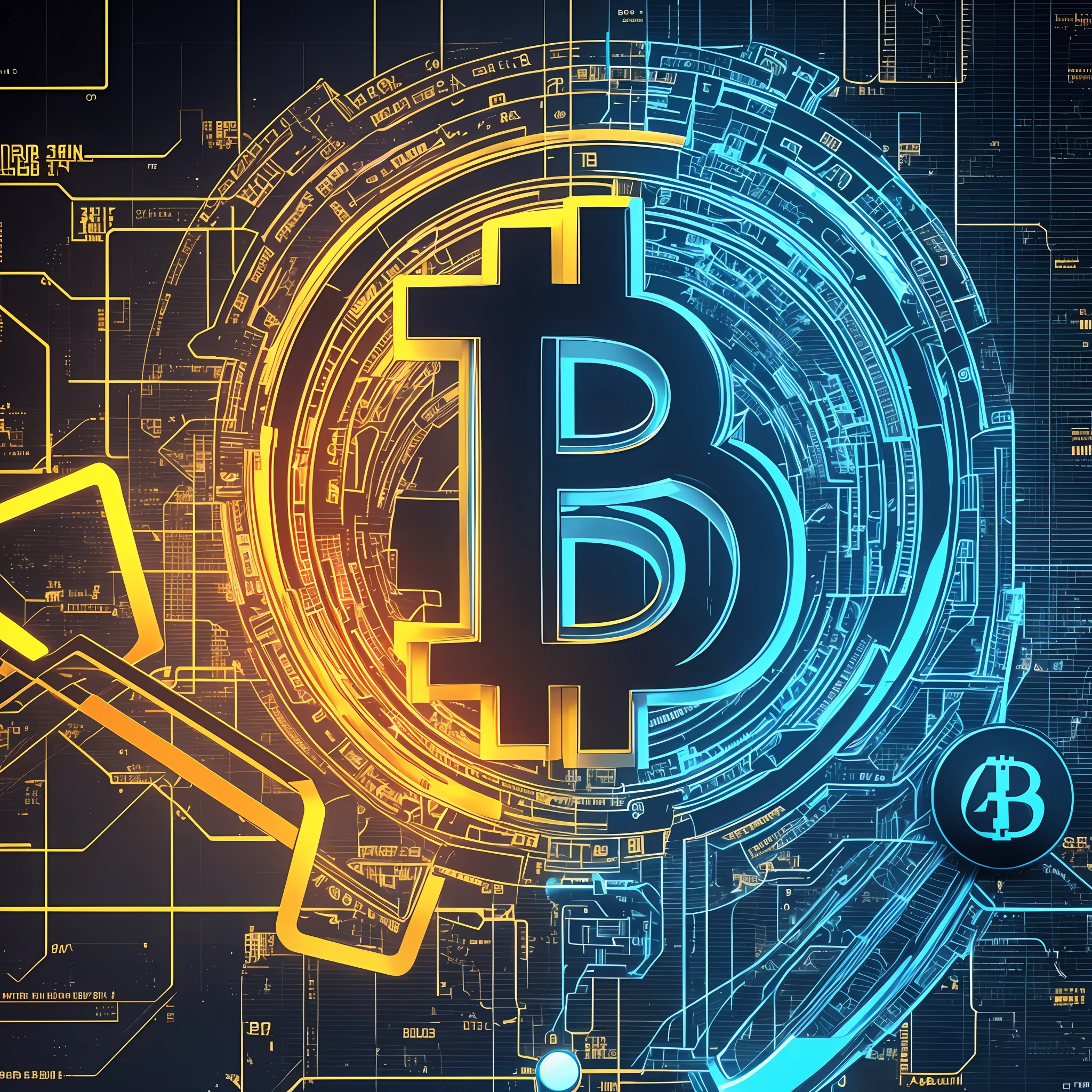・ The theme is Bitcoin ・ Elements to be included Mix digital, 3D, AI, neon, computer / painting and real photos in 3:1 ・ The aspect ratio of the image to be created is 4:5 --auto --s2