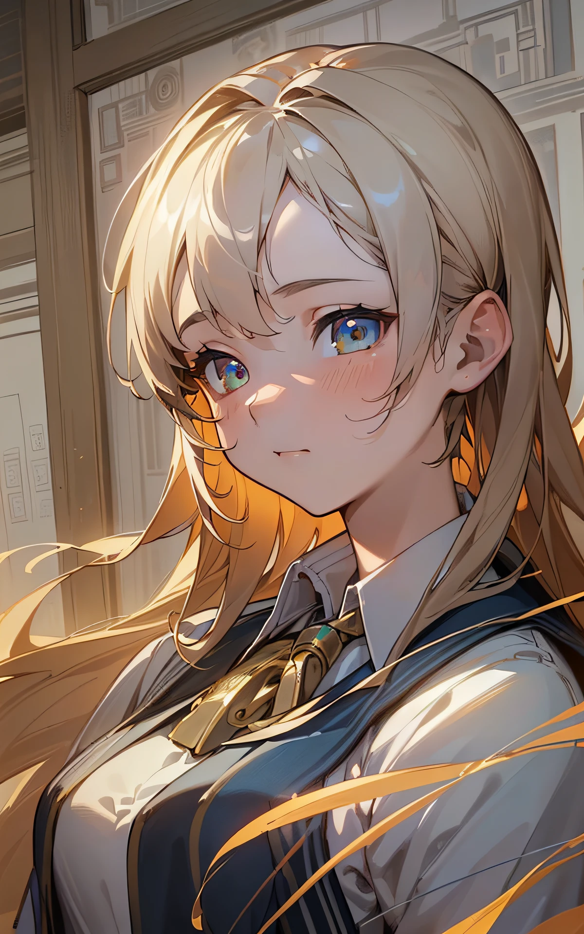 ((unity 16k wallpaper, masterpiece, best quality, ultra-detailed, extremely detailed CG, caustics, detailed, beautiful detailed eyes, 14 years old, dynamic pose、curby)), ultra high-definition, fine skin, (cute: 1.2), (school uniform)、vivid