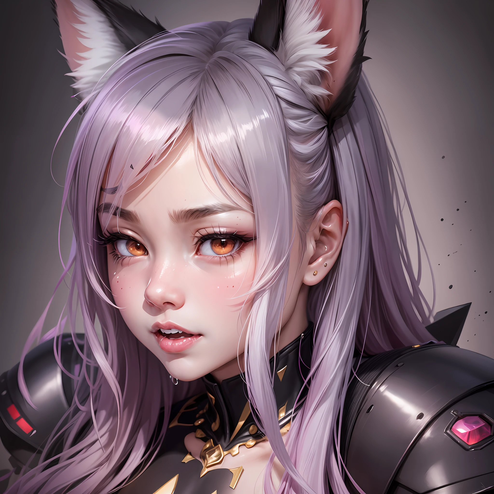 fake animal ears, fang, mole under eye, blush, drooling, torogao, glint, oral invitation, saliva, naughty face, heavy breathing, moaning, saliva trail, yandere, excited, Surrealism, drop shadow, stereogram, pov, Verism, cinematic lighting, 8k, super detail, ccurate, best quality, UHD, anatomically correct, textured skin, high details, best quality, highres, 16k --auto --s2
