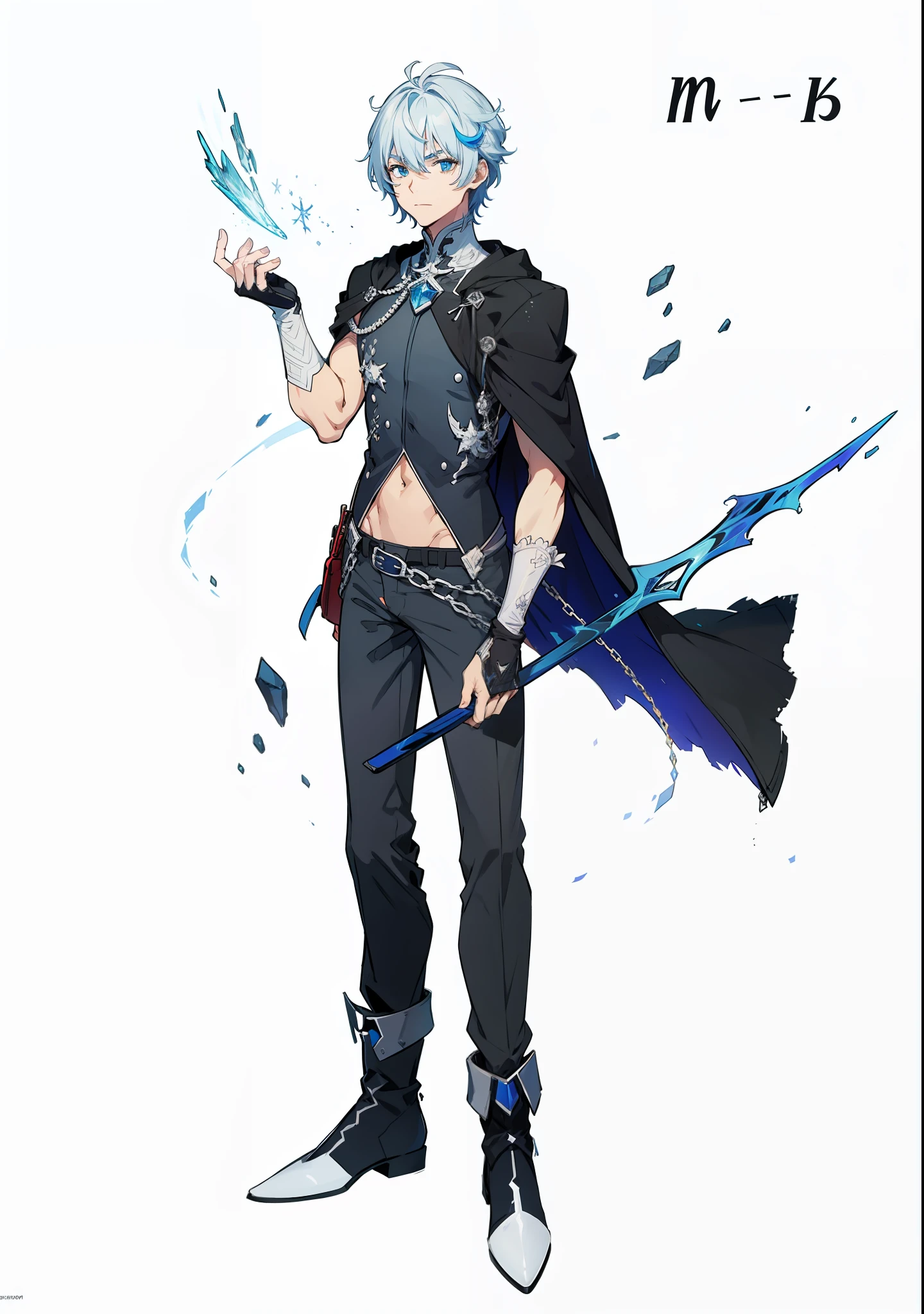 High Resolution, Full Body, Man 1, Ice, Villain
