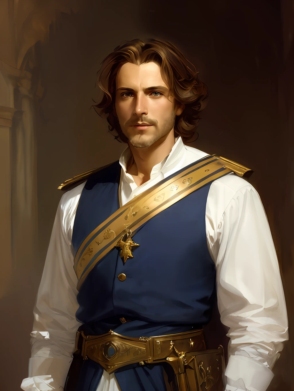 (Masterpiece) An insanely handsome senior man, bronze tanned skin, light brown short messy hair, blue eyes, perfect face, extremely handsome man, big Greek nose, nice lips, biblical, gospel, digital painting, watercolor painting oil, painterly, by Jeremy Lipking, by Antonio J. Manzanedo, Alphonse Mucha, Fuller Graves, Bartolome Esteban Murillo, JC Leyendecker, Craig Mullins, Peter Paul Rubens Detailed Painting, CGSetivity, ArtStation HD, High Detail, Photorealism, Concept Art, ArtStation HD, official art, trend in the artstation, 8k.