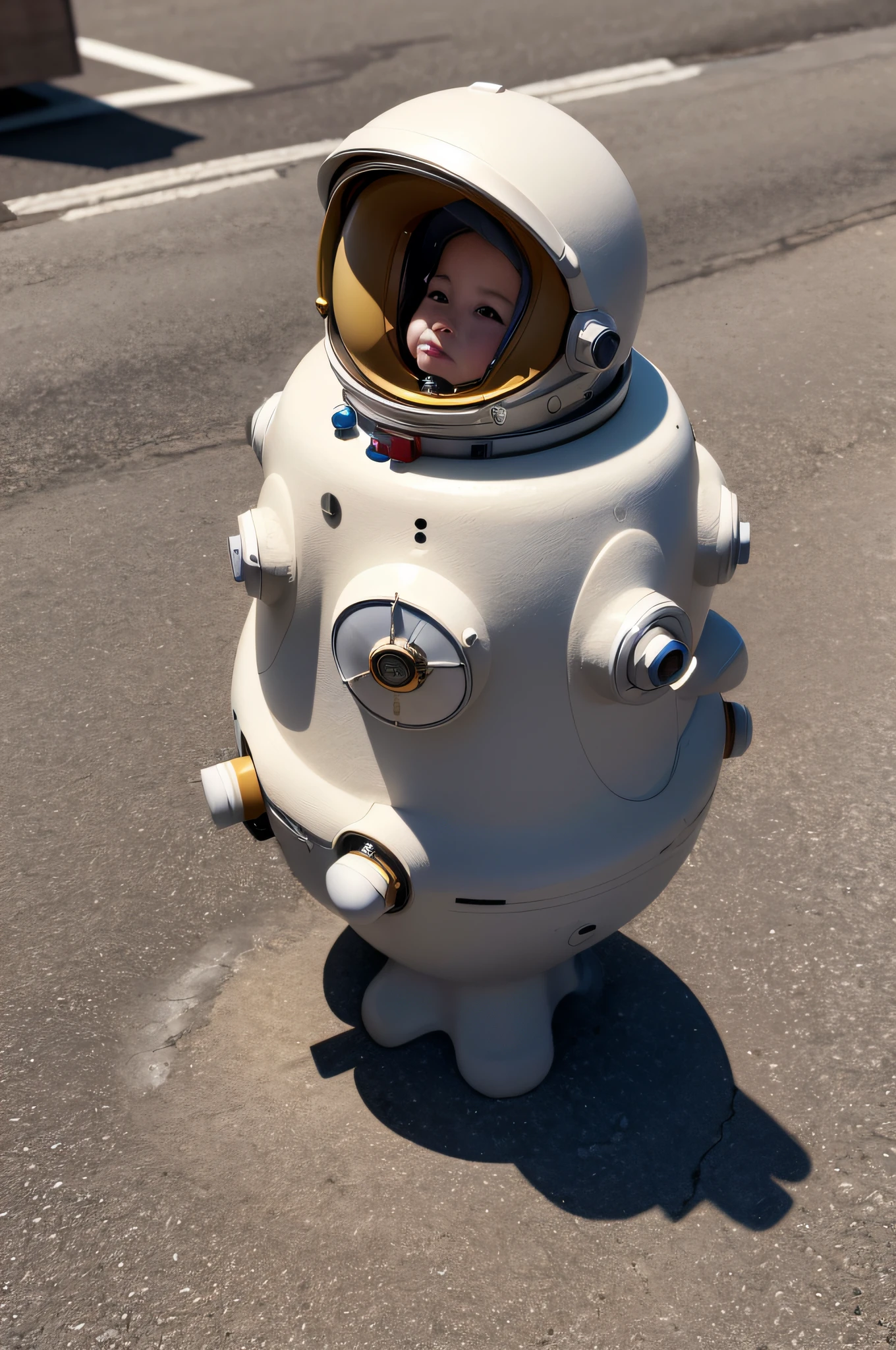 a miniature astronaut in a city of ancient valves, 8k cinematic, octane render, unreal engine