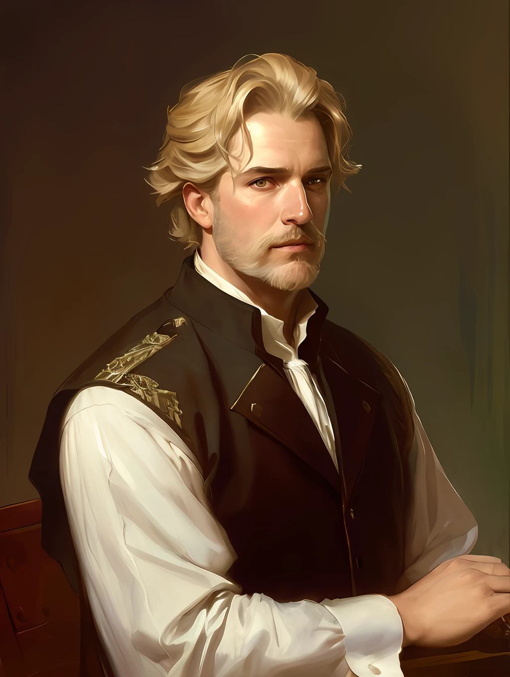 A insanely handsome middle-age Russian man, red skin, blonde short messy hair, green eyes, perfect face, extremely handsome man, big Greek nose, nice full lips, biblical, gospel, digital painting, watercolor painting oil, painterly, by Jeremy Lipking, by Antonio J. Manzanedo, Alphonse Mucha, Fuller Graves, Bartolome Esteban Murillo, JC Leyendecker, Craig Mullins, Peter Paul Rubens Detailed Painting, CGSetivity, ArtStation HD, High Detail, Photorealism, Concept Art, ArtStation HD, official art, trend in the artstation, 8k.