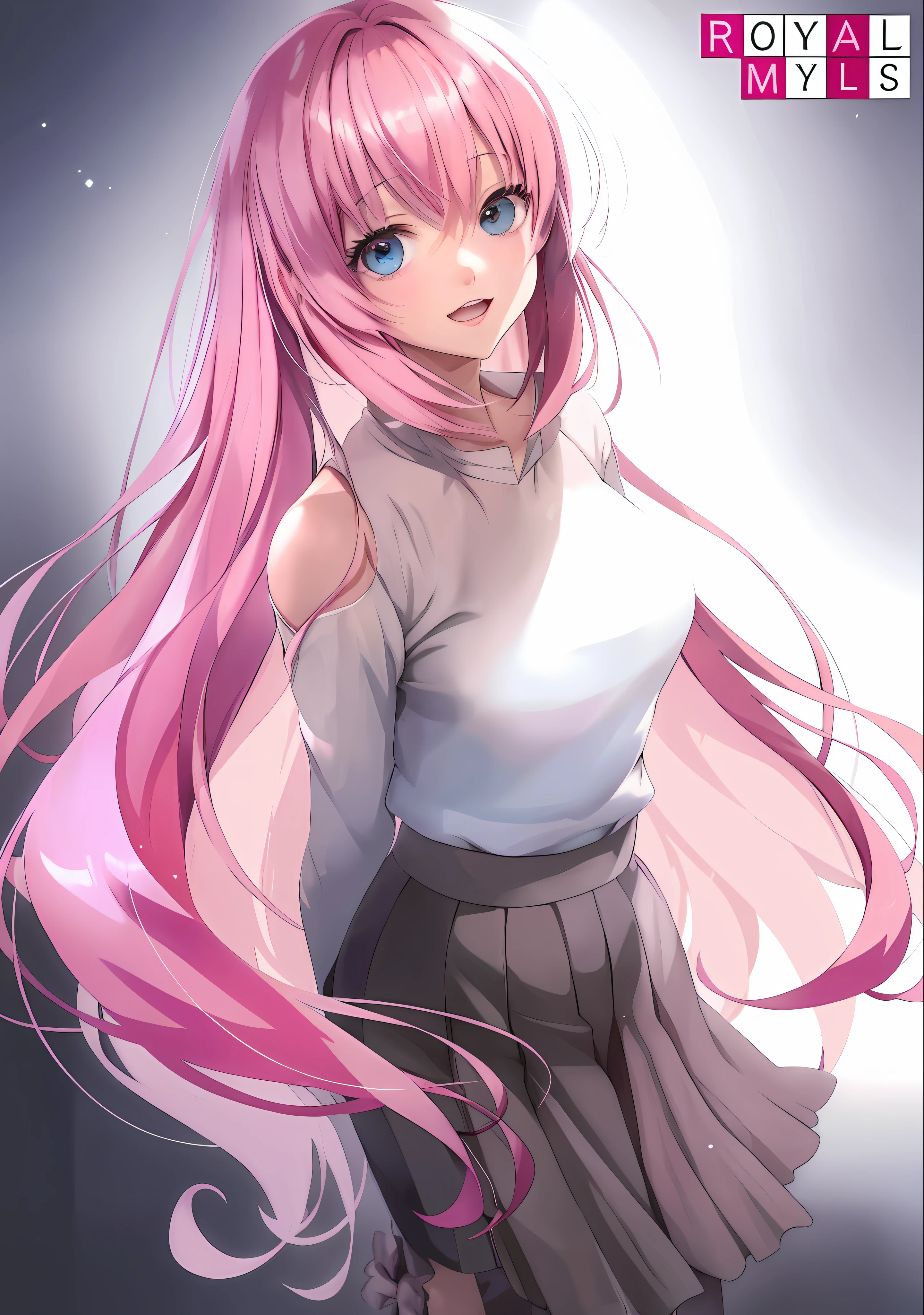 anime girl with long pink hair and white shirt posing for a picture, anime girl with long hair, (anime girl), pink twintail hair and cyan eyes, beautiful anime girl, pretty anime girl, young anime girl, anime girl, an anime girl, cute anime girl, anime best girl, attractive anime girl, beautiful anime high school girl, anime moe artstyle